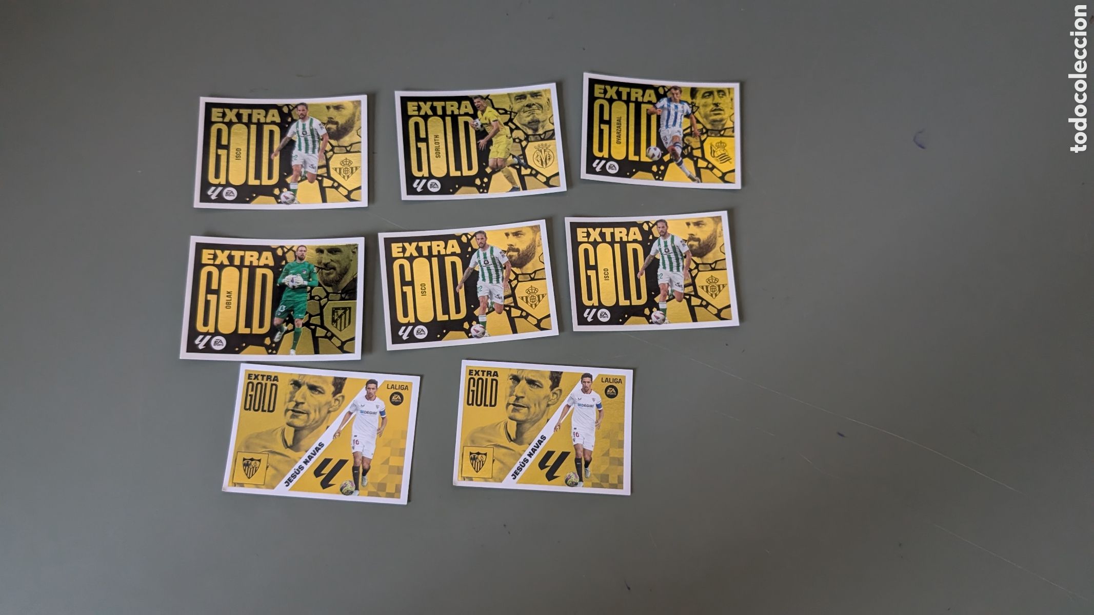 Cromos de F&uacute;tbol: LOTE 8 EXTRA GOLD LIGA ESTE 2023/24 2024/25 NUNCA PEGADOS