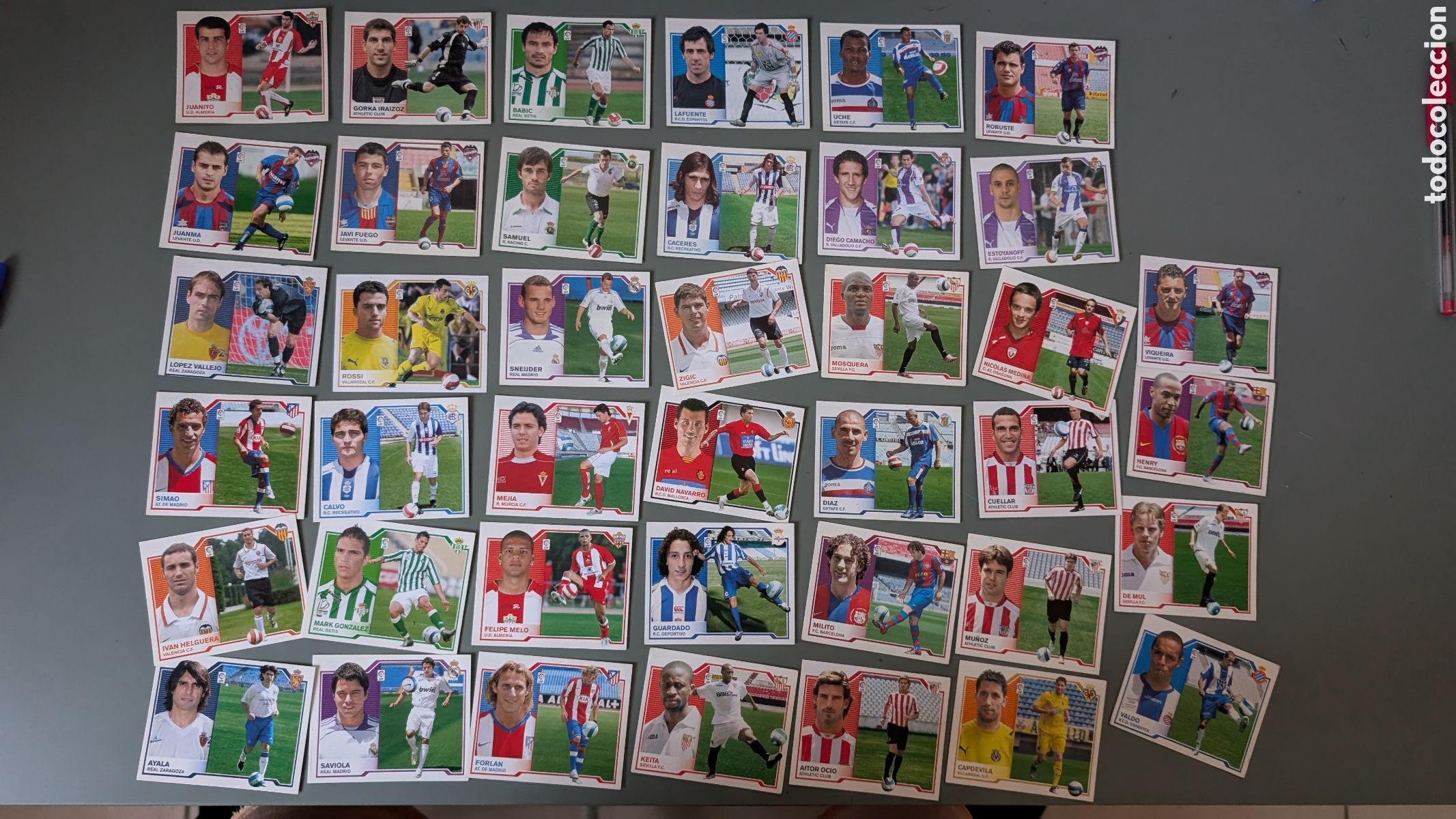 Cartes &agrave; collectionner de Football: LOTE 40 COLOCAS Y FICHAJES DIFERENTES LIGA ESTE 2007/08 07 08 NUNCA PEGADOS SIN PEGAR