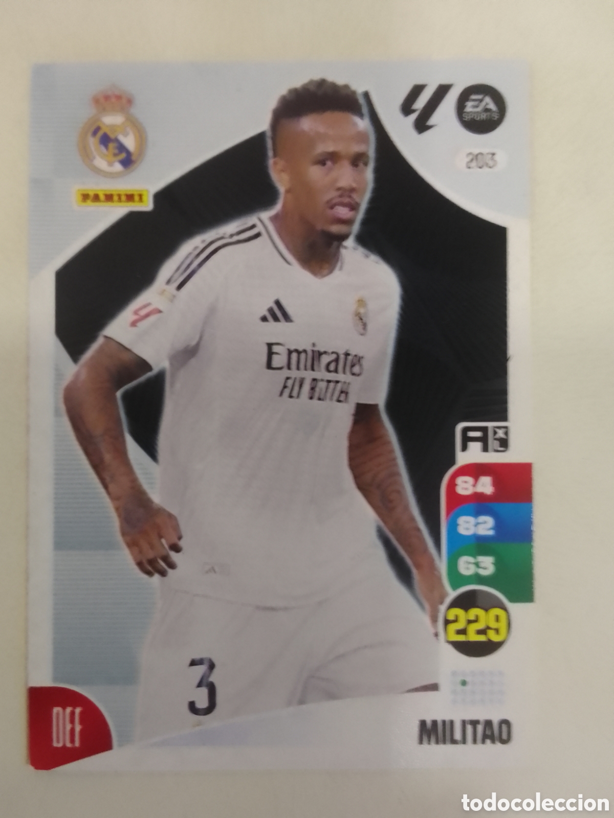 Cromos de F&uacute;tbol: Adrenalyn XL 2024-25 n&deg; 203 Milit&atilde;o &bull; Real Madrid.