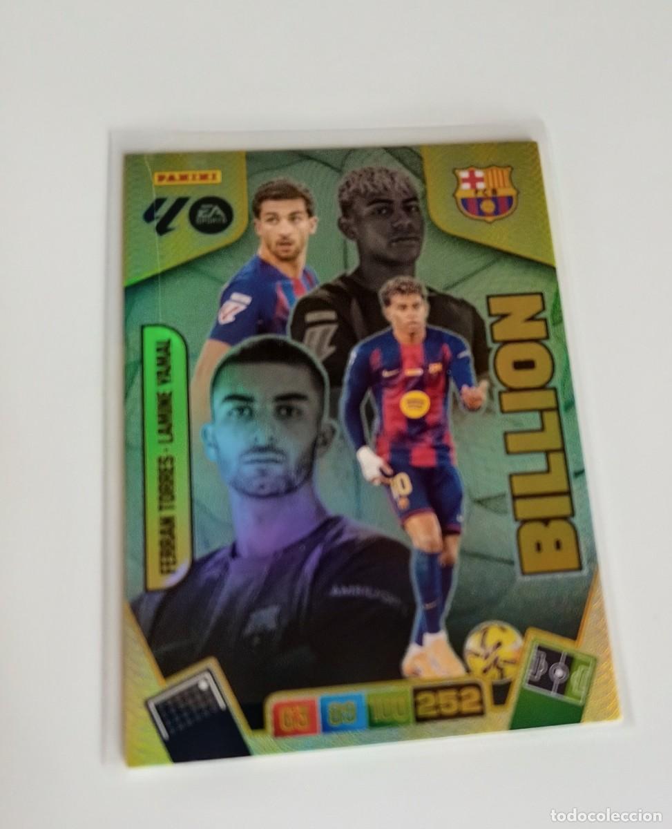Cromos de F&uacute;tbol: ADRENALYN 2025/2026 LAMINE YAMAL - FERRAN TORRES ( BILLION ) - COD&Iacute;GOS SIN ACTIVAR