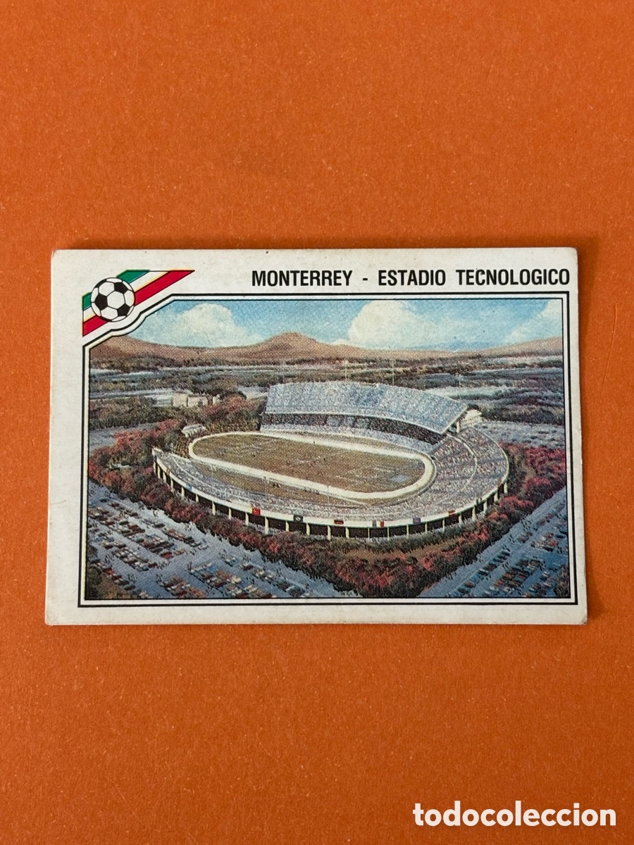 Cromos de F&uacute;tbol: 29 Monterrey- Estadio Tecnol&oacute;gico Mundial M&eacute;xico 86 PANINI. Nunca pegado