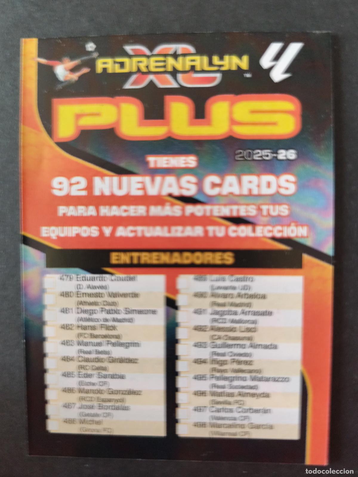 Cromos de F&uacute;tbol: CHECKLIST &Iacute;NDICE AMPLIACI&Oacute;N ACTUALIZACI&Oacute;N ADRENALYN 2025 2026 25 26 PEDIDO M&Iacute;NIMO 2&euro;