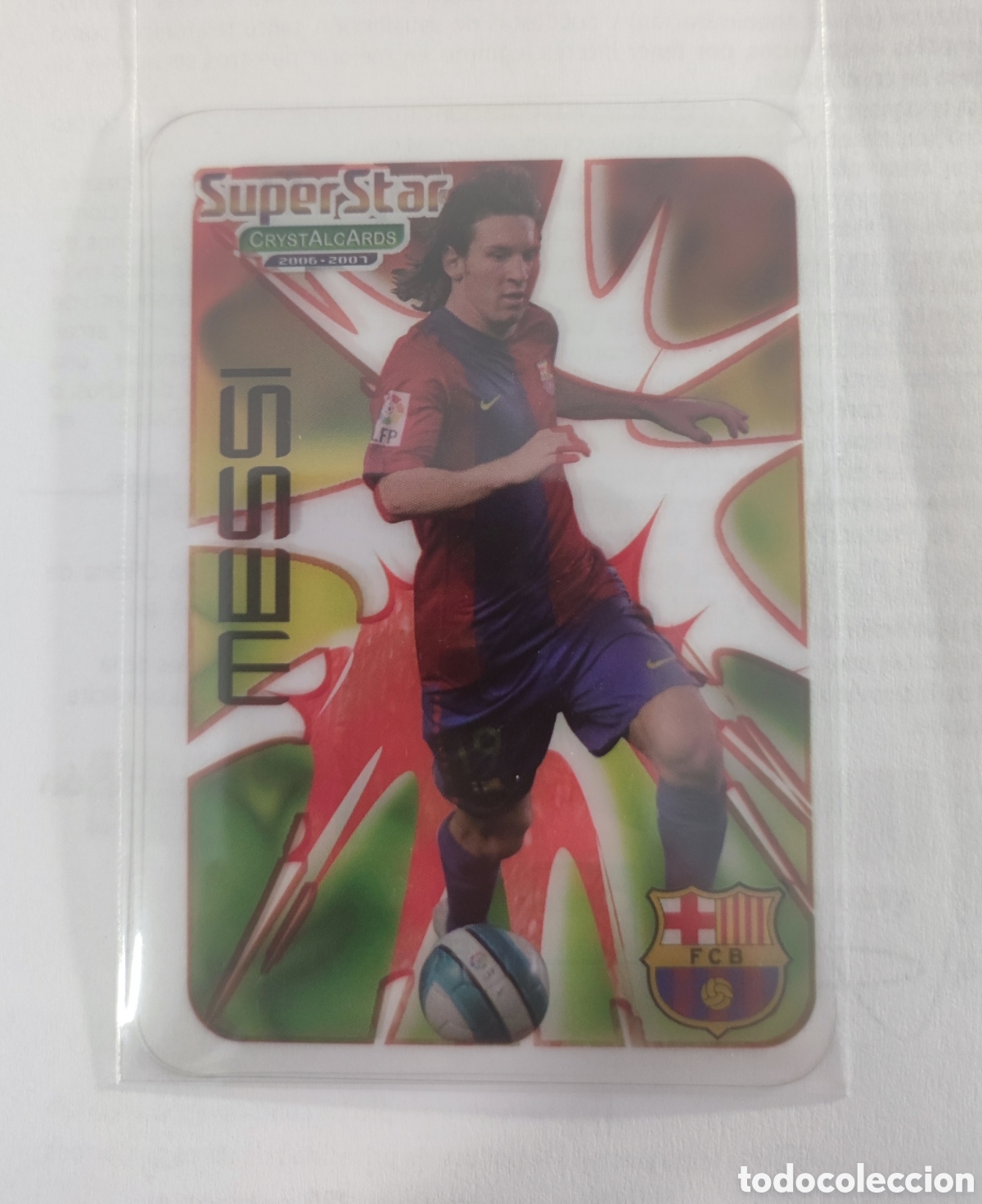 Fu&szlig;ball-Sticker: Cromo Messi Crystalcards SuperStar 2006-07
