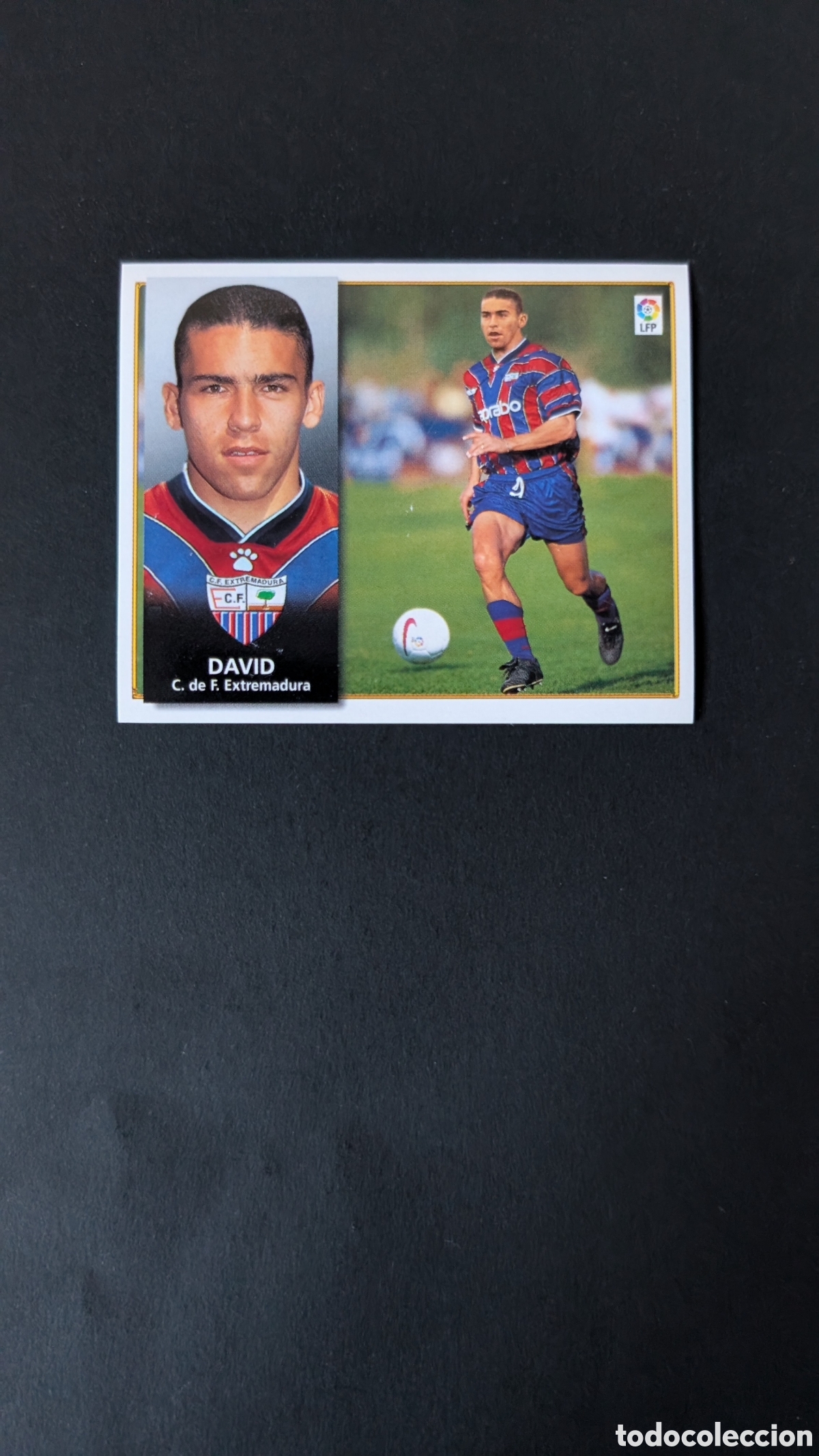Fu&szlig;ball-Sticker: DAVID EXTREMADURA FICHAJE 23 LIGA ESTE 1998/99 98 99 NUNCA PEGADO SIN PEGAR