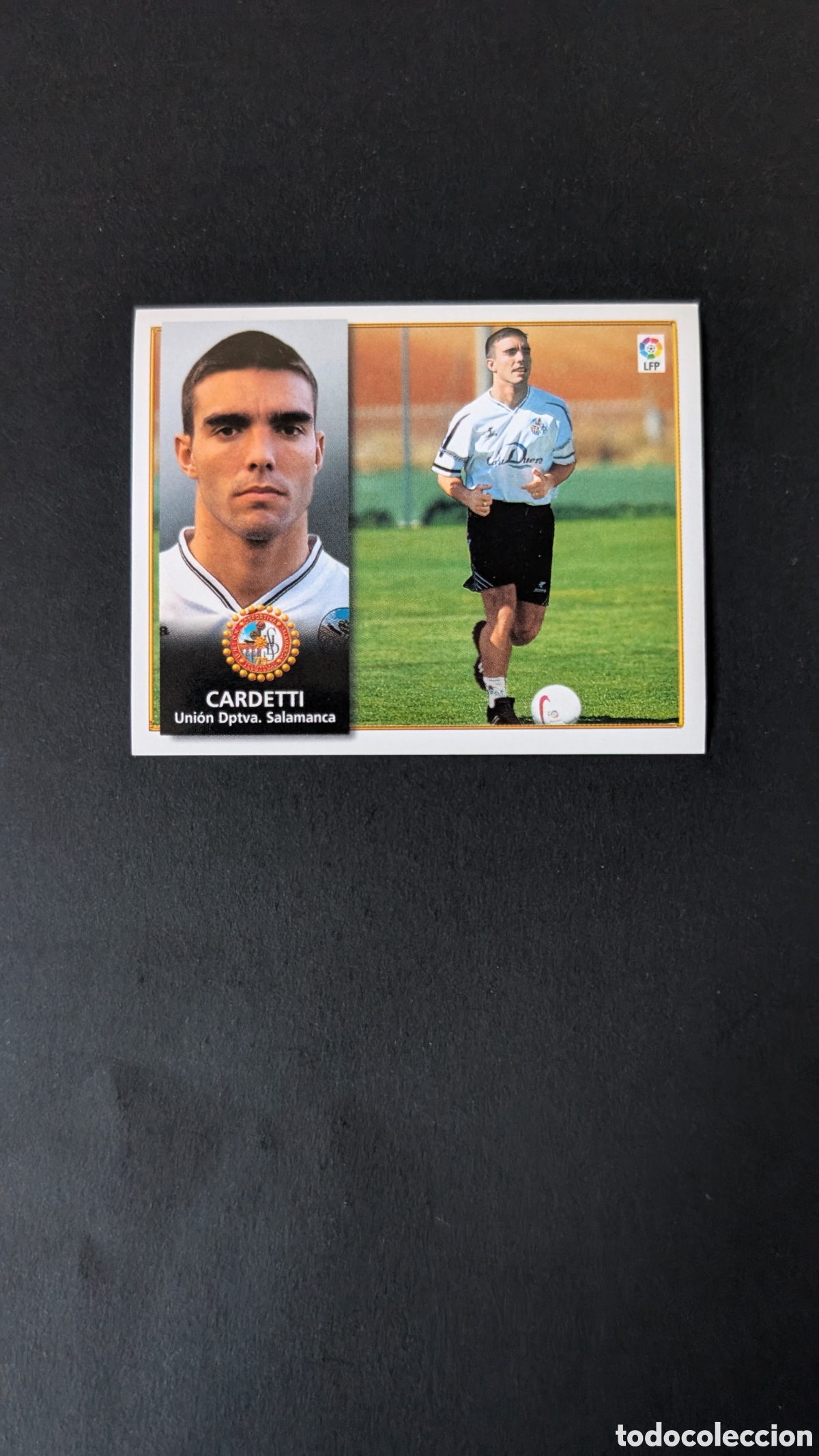 Fu&szlig;ball-Sticker: CARDETTI SALAMANCA FICHAJE 26 LIGA ESTE 1998/99 98 99 NUNCA PEGADO SIN PEGAR