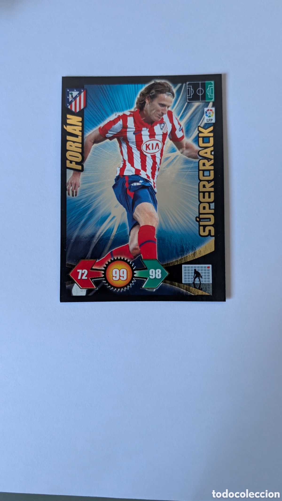 Fu&szlig;ball-Sticker: FORLAN ATLETICO MADRID SUPERCRACK ADRENALYN XL LIGA 2009/10 09 10 PANINI