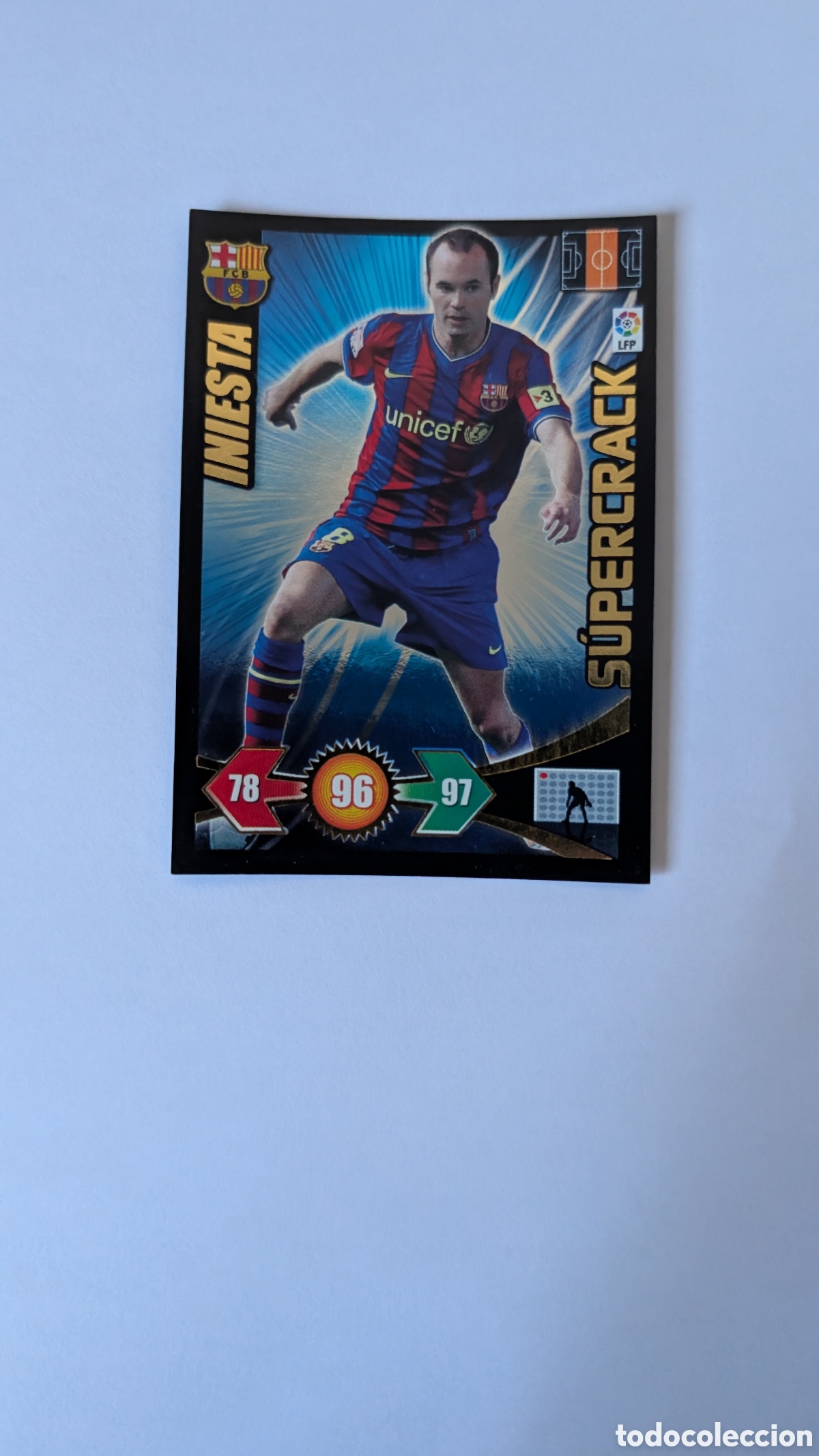 Fu&szlig;ball-Sticker: INIESTA BARCELONA SUPERCRACK ADRENALYN XL LIGA 2009/10 09 10 PANINI