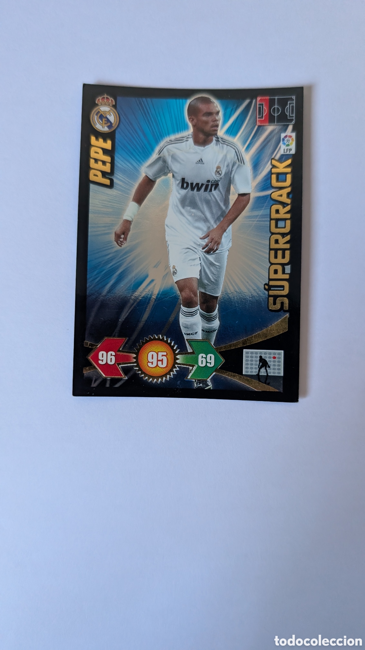 Fu&szlig;ball-Sticker: PEPE REAL MADRID SUPERCRACK ADRENALYN XL LIGA 2009/10 09 10 PANINI