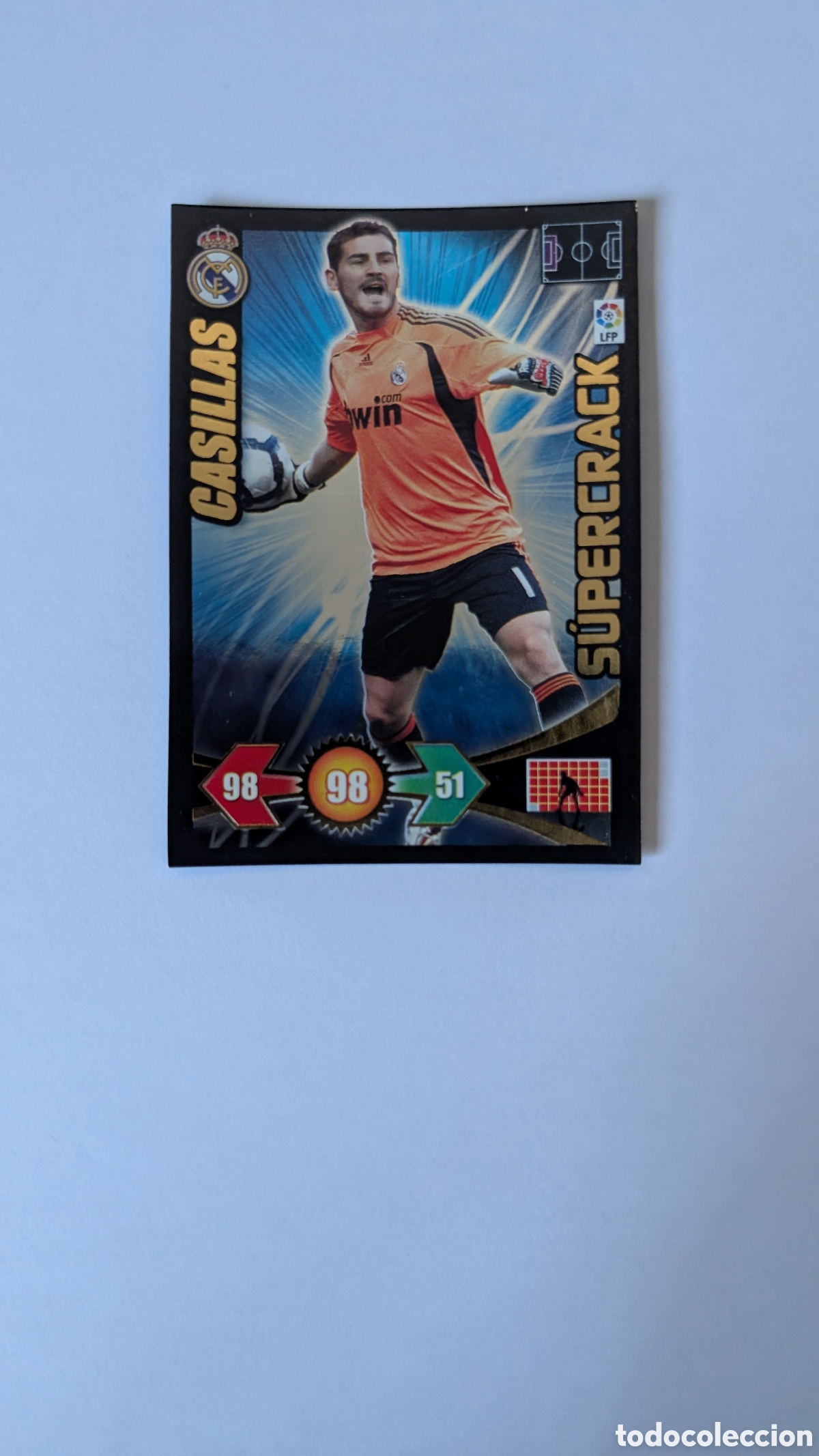 Fu&szlig;ball-Sticker: CASILLAS REAL MADRID SUPERCRACK ADRENALYN XL LIGA 2009/10 09 10 PANINI