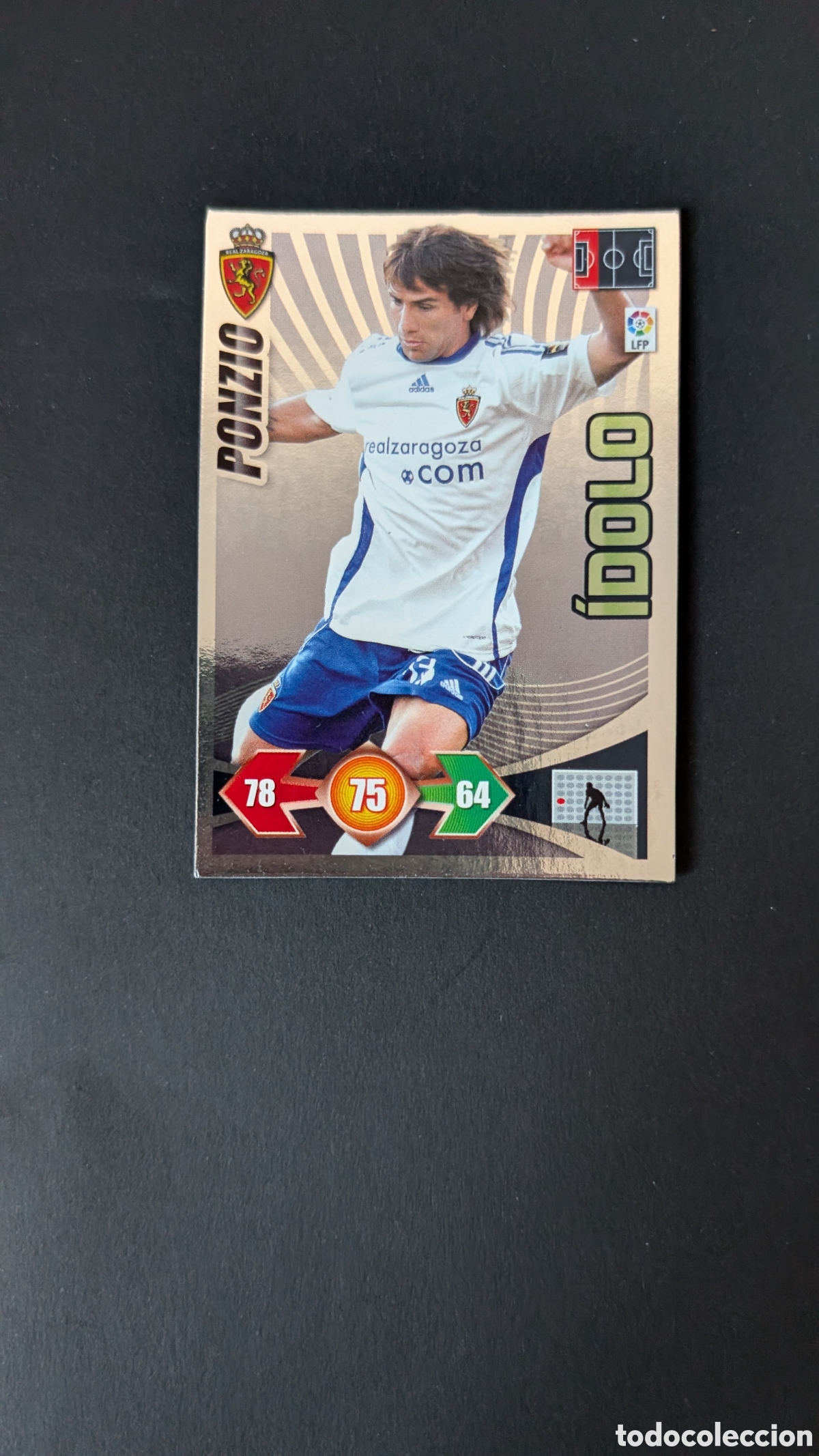 Cromos de F&uacute;tbol: PONZIO ZARAGOZA CORREGIDO IDOLO ADRENALYN XL LIGA 2009/10 09 10 PANINI