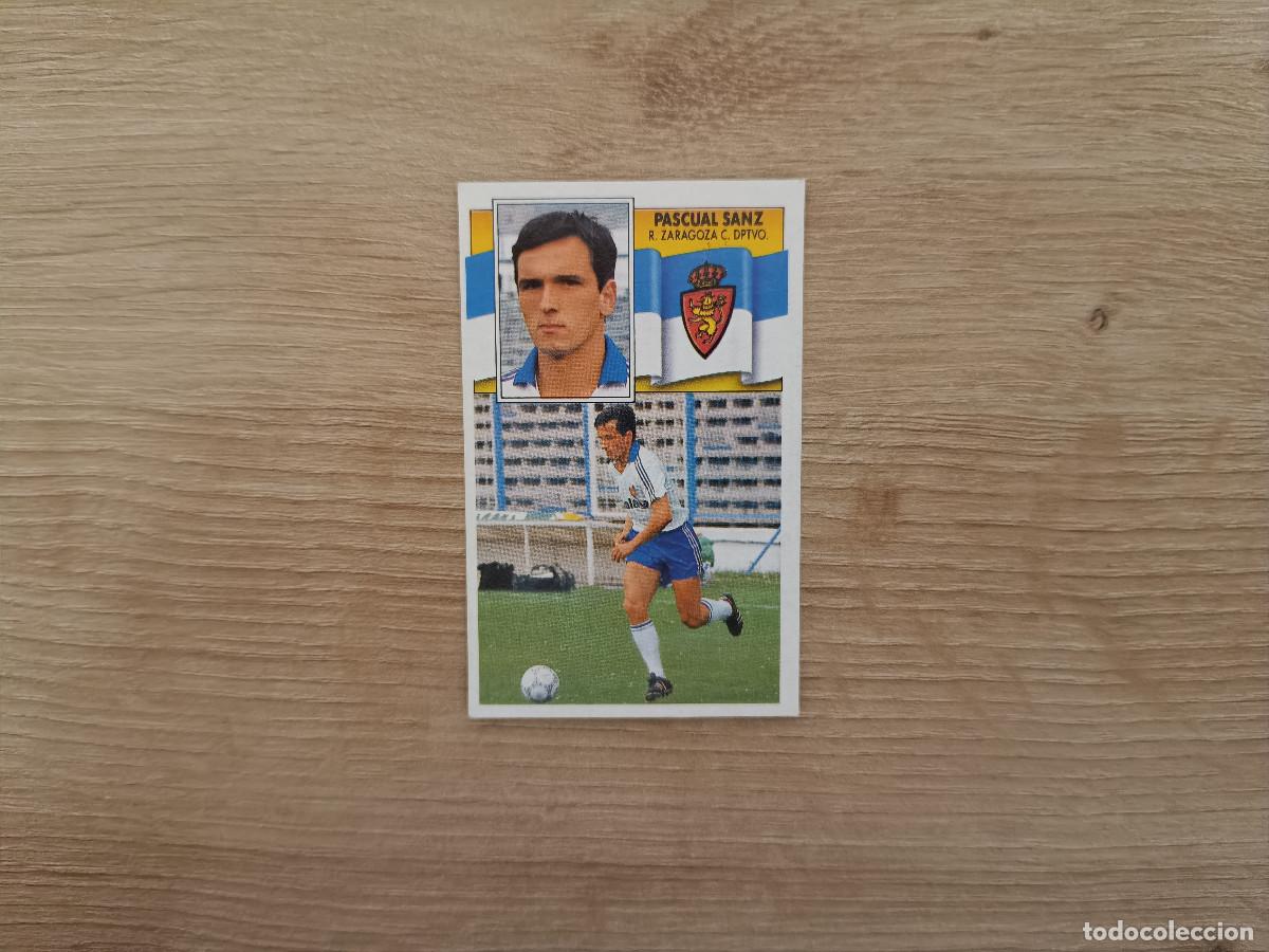 Cartes &agrave; collectionner de Football: CROMO DE F&Uacute;TBOL LIGA ESTE PASCUAL SANZ ZARAGOZA SIN PEGAR NUNCA PEGADO 90 91 1990 1991 D426