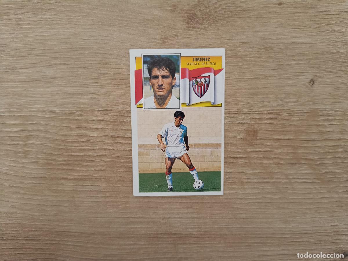 Cartes &agrave; collectionner de Football: CROMO DE F&Uacute;TBOL LIGA ESTE JIMENEZ SEVILLA SIN PEGAR NUNCA PEGADO 90 91 1990 1991 D426