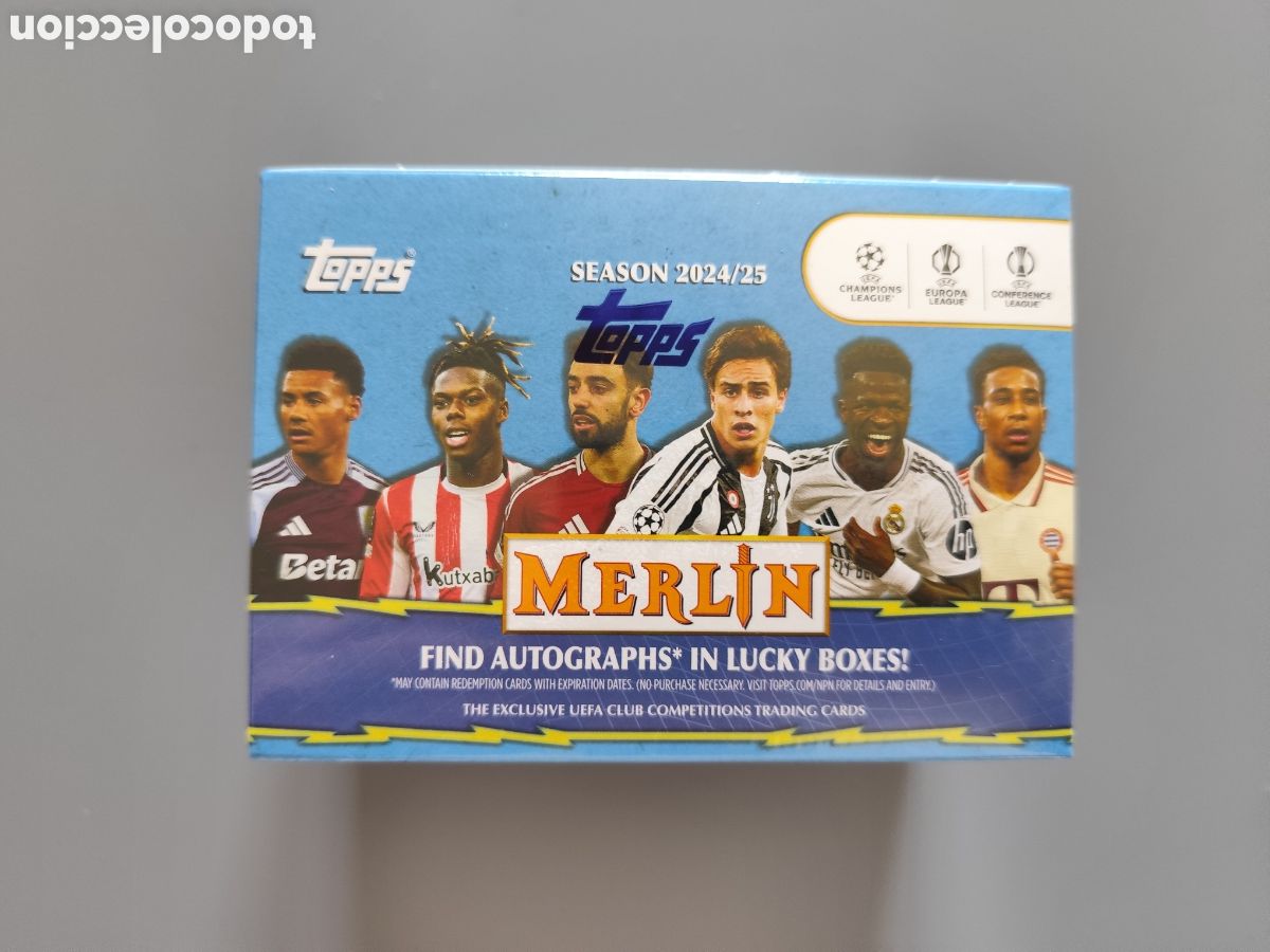 Football Stickers: Topps Merlin Ucl 25/25. CAJA SELLADA