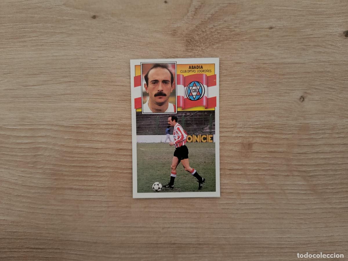 Figurine di Calcio: CROMO DE F&Uacute;TBOL LIGA ESTE ABADIA LOGRO&Ntilde;ES SIN PEGAR NUNCA PEGADO 90 91 1990 1991 D426