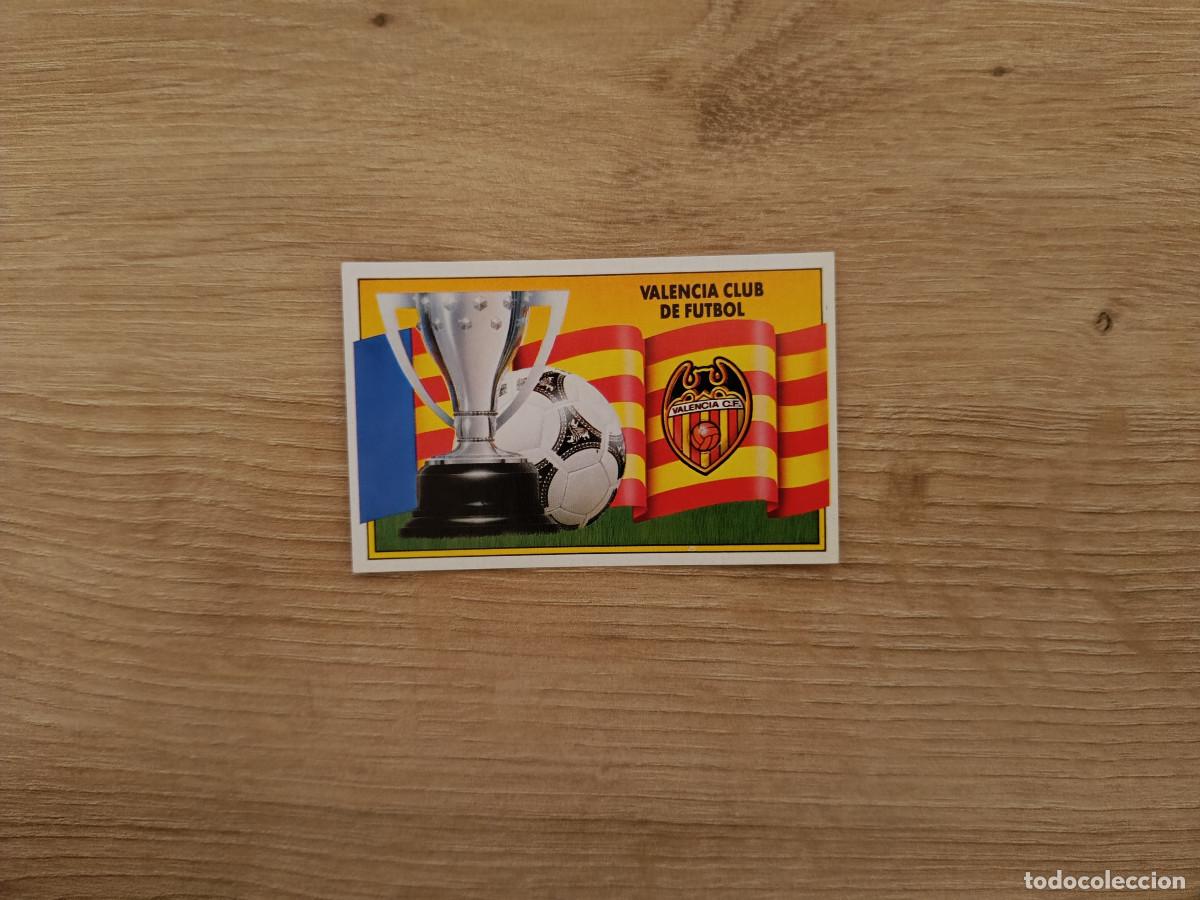 Figurine di Calcio: CROMO DE F&Uacute;TBOL LIGA ESTE ESCUDO VALENCIA SIN PEGAR NUNCA PEGADO 90 91 1990 1991 D426