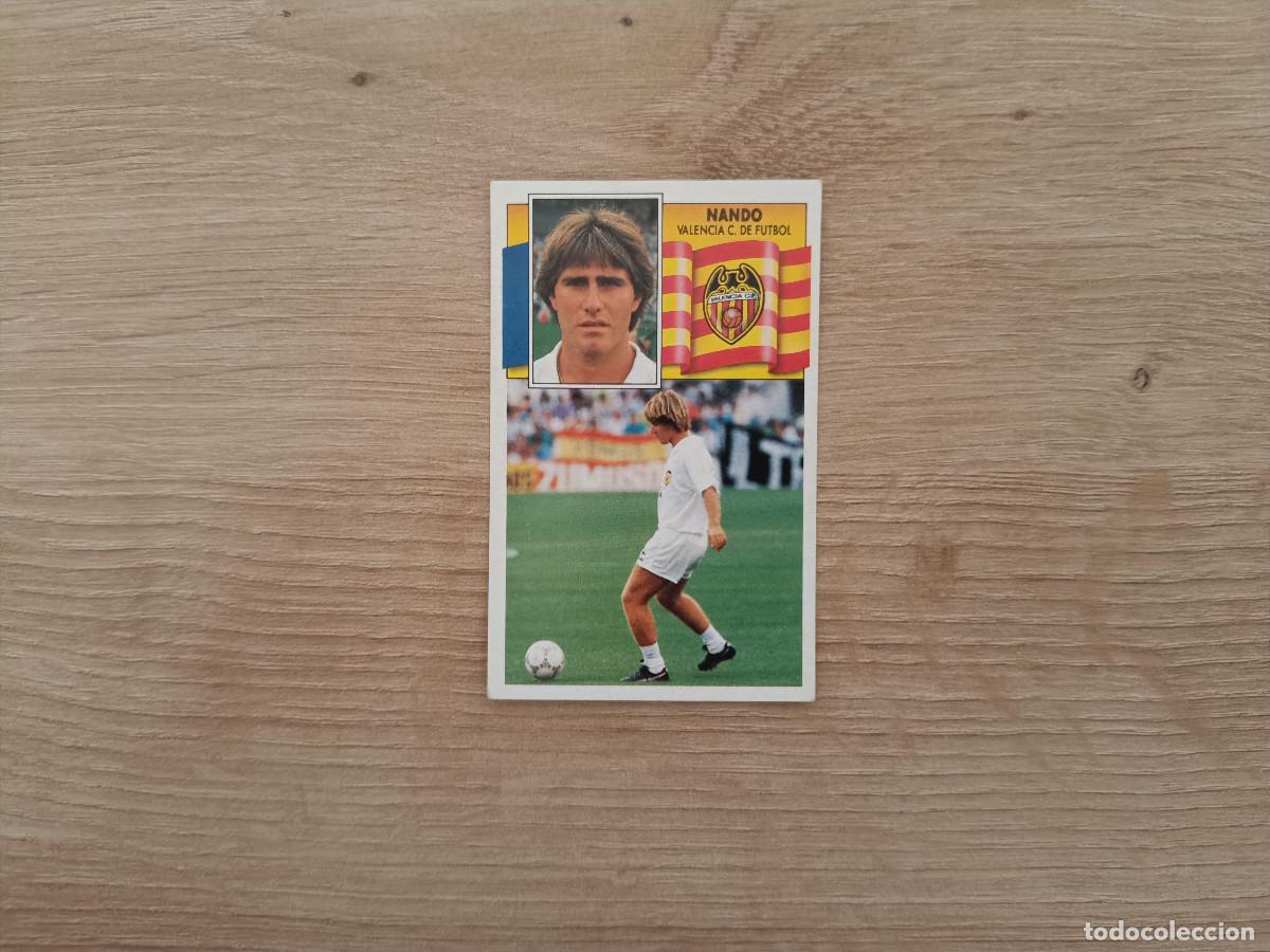 Cartes &agrave; collectionner de Football: CROMO DE F&Uacute;TBOL LIGA ESTE NANDO VALENCIA SIN PEGAR NUNCA PEGADO 90 91 1990 1991 D426