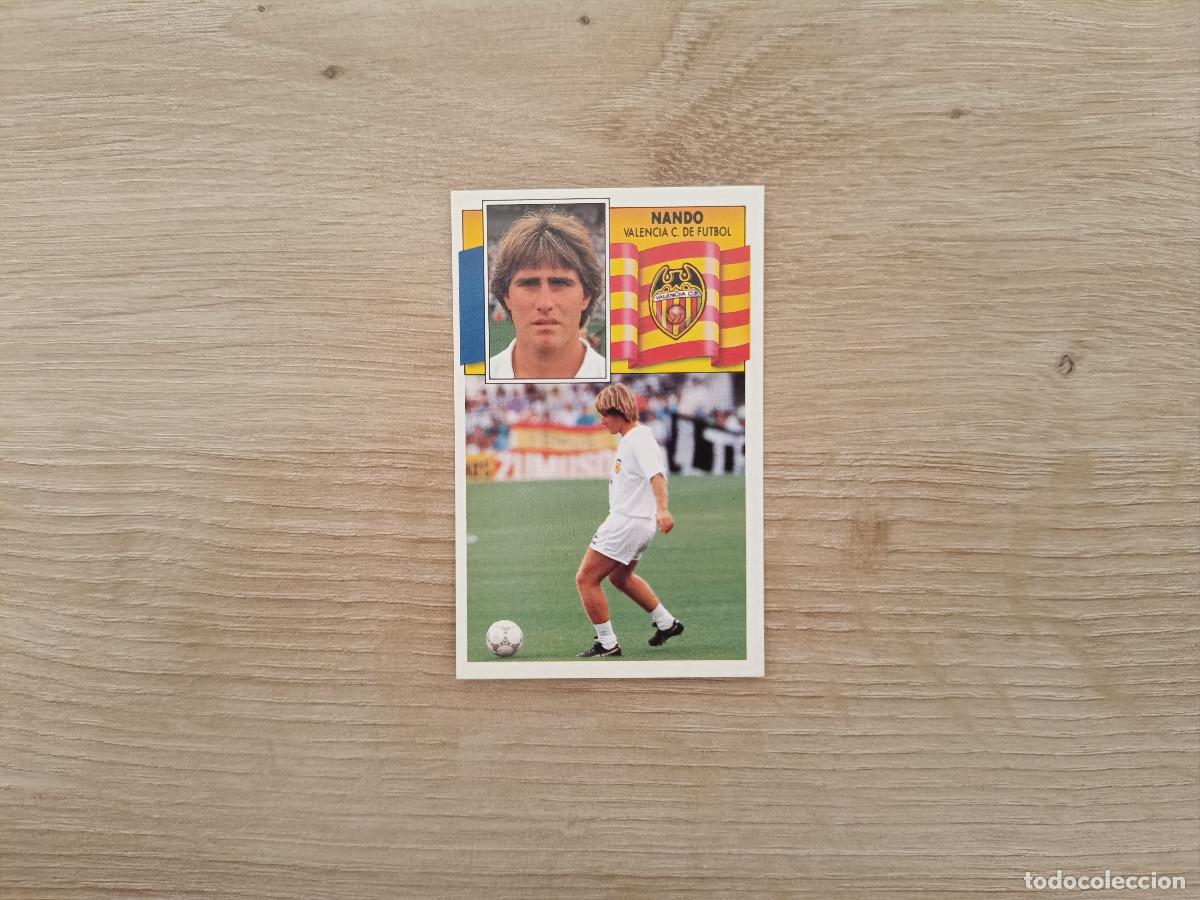 Cartes &agrave; collectionner de Football: CROMO DE F&Uacute;TBOL LIGA ESTE NANDO VALENCIA SIN PEGAR NUNCA PEGADO 90 91 1990 1991 D426