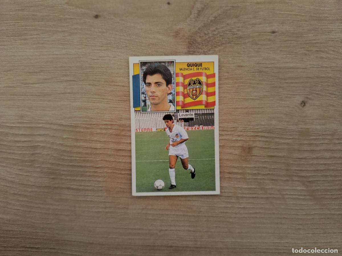 Cartes &agrave; collectionner de Football: CROMO DE F&Uacute;TBOL LIGA ESTE QUIQUE VALENCIA SIN PEGAR NUNCA PEGADO 90 91 1990 1991 D426