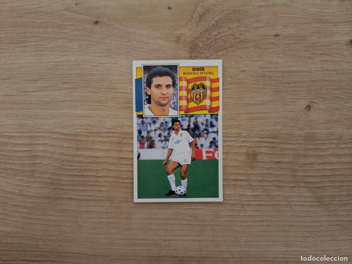 Cartes &agrave; collectionner de Football: CROMO DE F&Uacute;TBOL LIGA ESTE GINER VALENCIA SIN PEGAR NUNCA PEGADO 90 91 1990 1991 D426