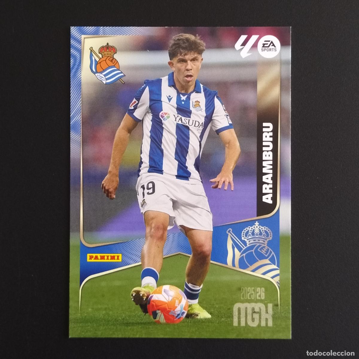 Cartes &agrave; collectionner de Football: MGK 310 ARAMBURU REAL SOCIEDAD CROMOS ALBUM MEGACRACKS LIGA FUTBOL 2025 2026 25 26