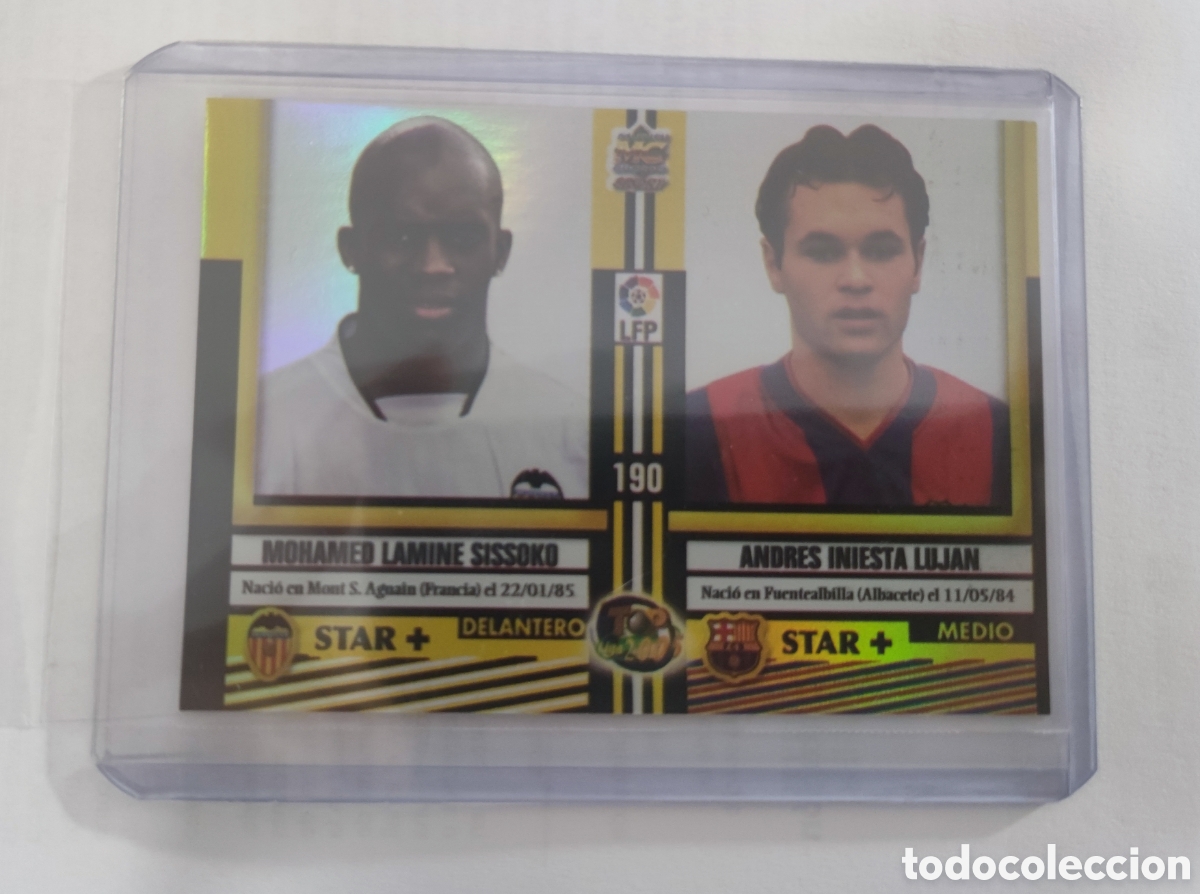 Cromos de F&uacute;tbol: Iniesta 2005 Mundicromo Top Liga Brillo #190