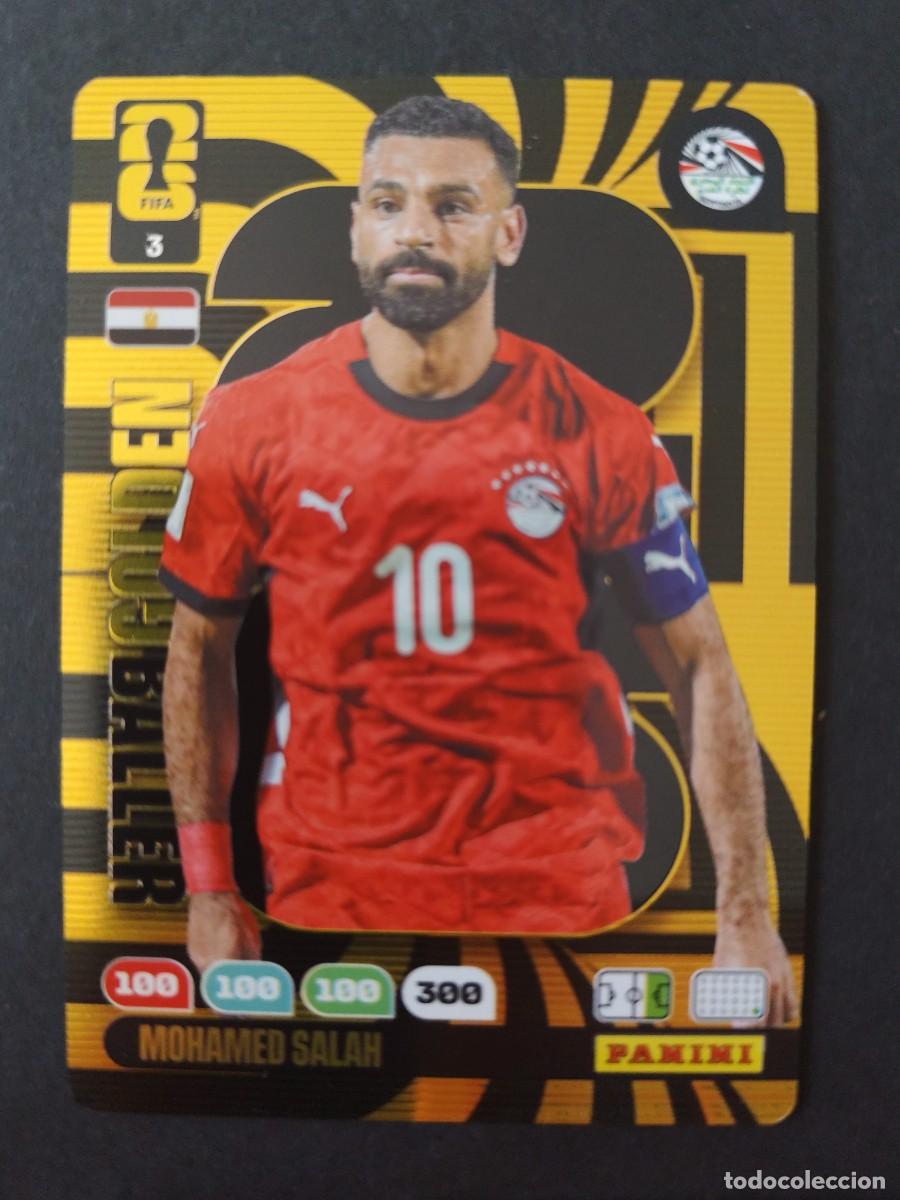 Cromos de F&uacute;tbol: 3 MOHAMED SALAH EGIPTO GOLDEN BALLER BAL&Oacute;N ORO ADRENALYN MUNDIAL FIFA WORLD CUP 2026 PANINI