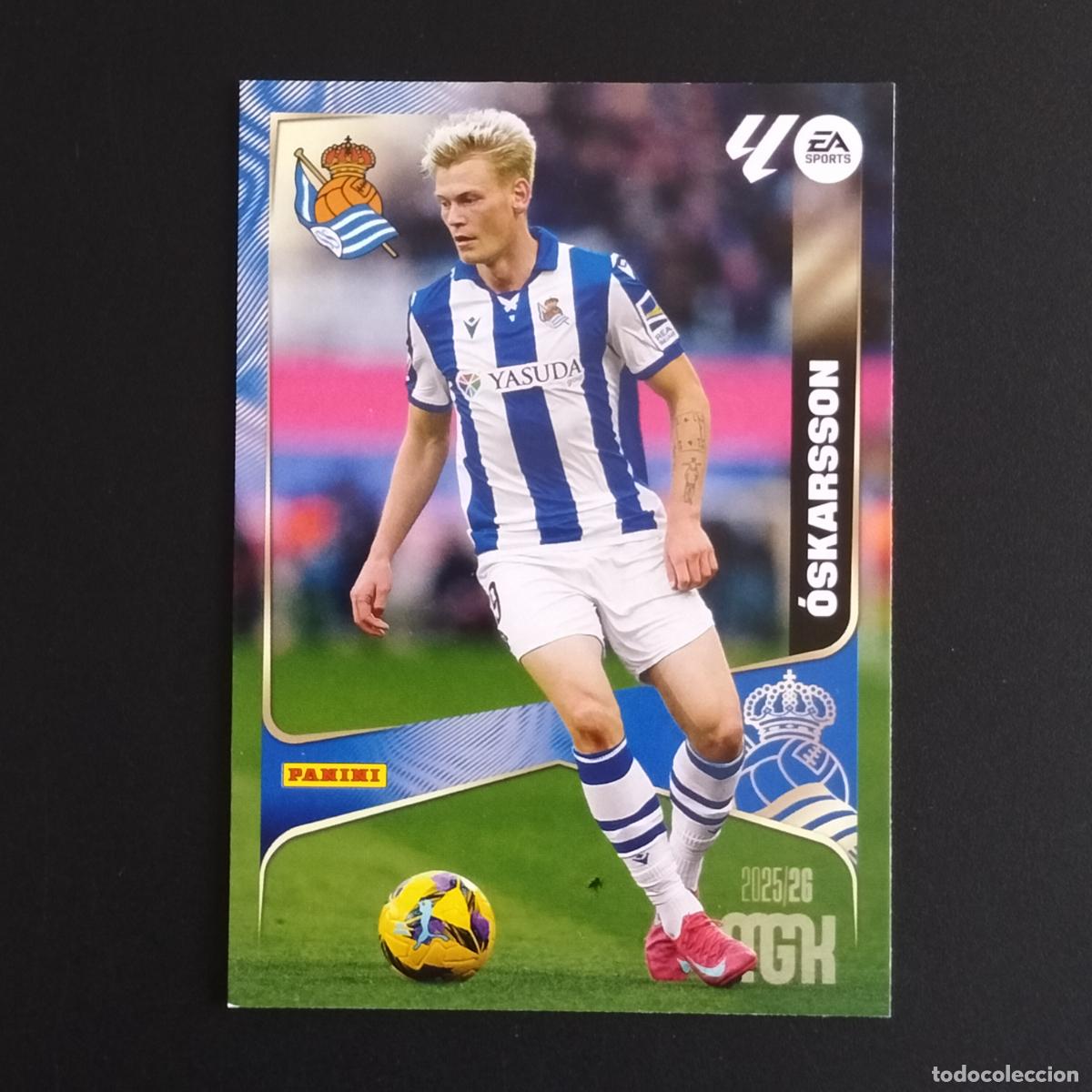 Cromos de F&uacute;tbol: MGK 323 OSKARSSON REAL SOCIEDAD CROMOS ALBUM MEGACRACKS LIGA FUTBOL 2025 2026 25 26