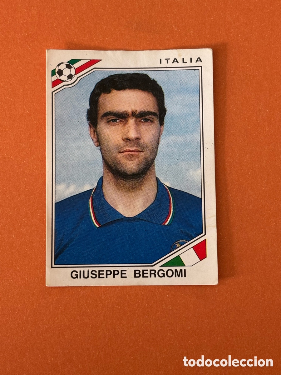 Cromos de F&uacute;tbol: 39 GIUSEPPE BERGOMI ITALIA MUNDIAL MEXICO 86 DE PANINI CROMO NUNCA PEGADO