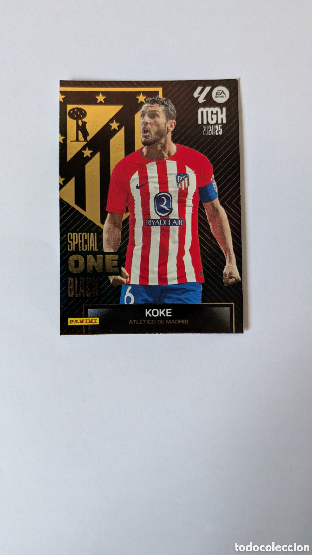 Cartes &agrave; collectionner de Football: KOKE ATLETICO MADRID SPECIAL ONE BLACK MEGACRACKS LIGA 2024/2025 24 25 PANINI