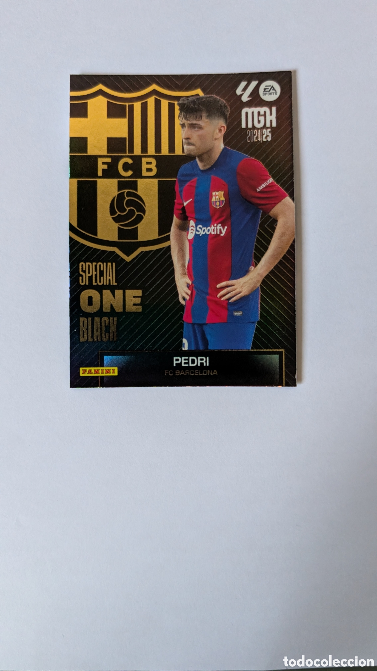 Figurine di Calcio: PEDRI BARCELONA SPECIAL ONE BLACK MEGACRACKS LIGA 2024/2025 24 25 PANINI