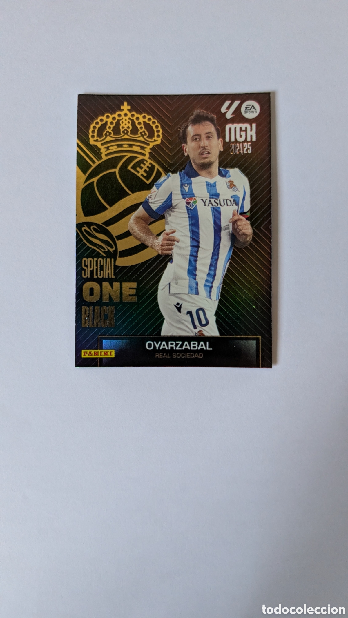 Figurine di Calcio: OYARZABAL REAL SOCIEDAD SPECIAL ONE BLACK MEGACRACKS LIGA 2024/2025 24 25 PANINI