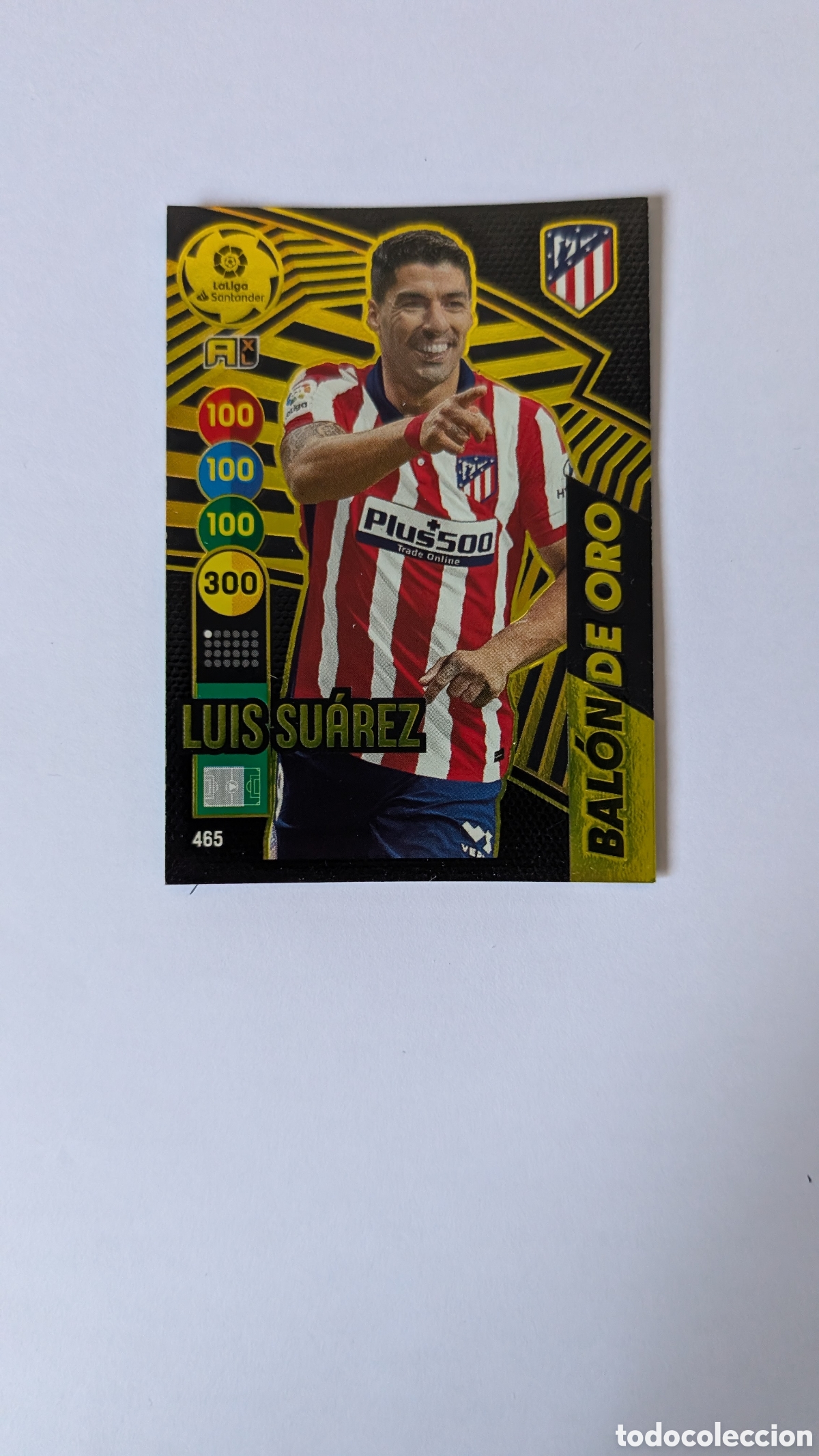 Cromos de F&uacute;tbol: LUIS SUAREZ 465 ATLETICO MADRID BALON DE ORO ADRENALYN XL LIGA 2020/21 20 21 PANINI