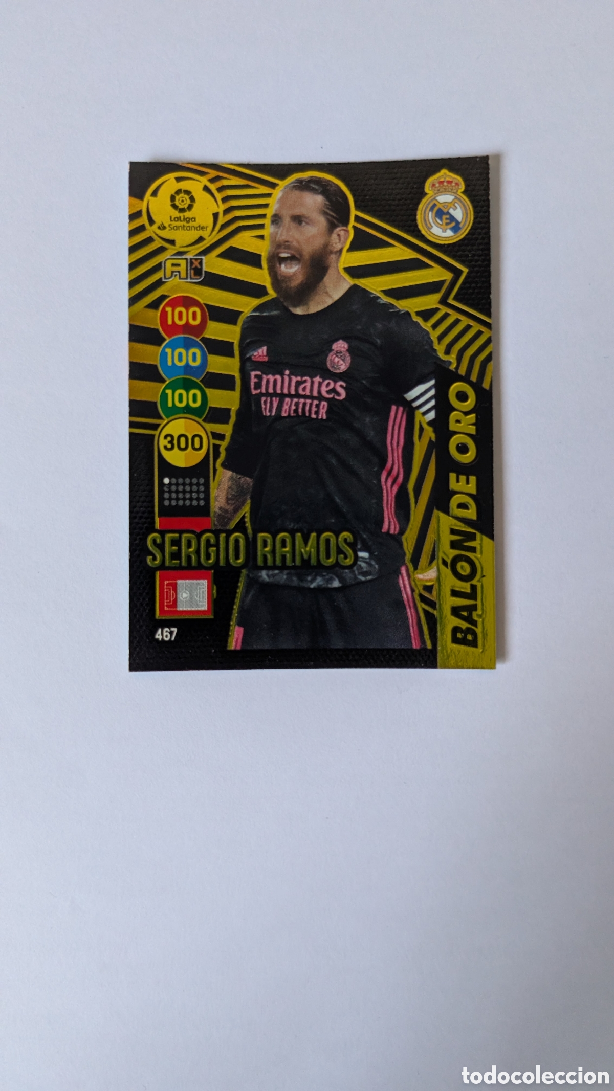 Cromos de F&uacute;tbol: SERGIO RAMOS 467 REAL MADRID BALON DE ORO ADRENALYN XL LIGA 2020/21 20 21 PANINI