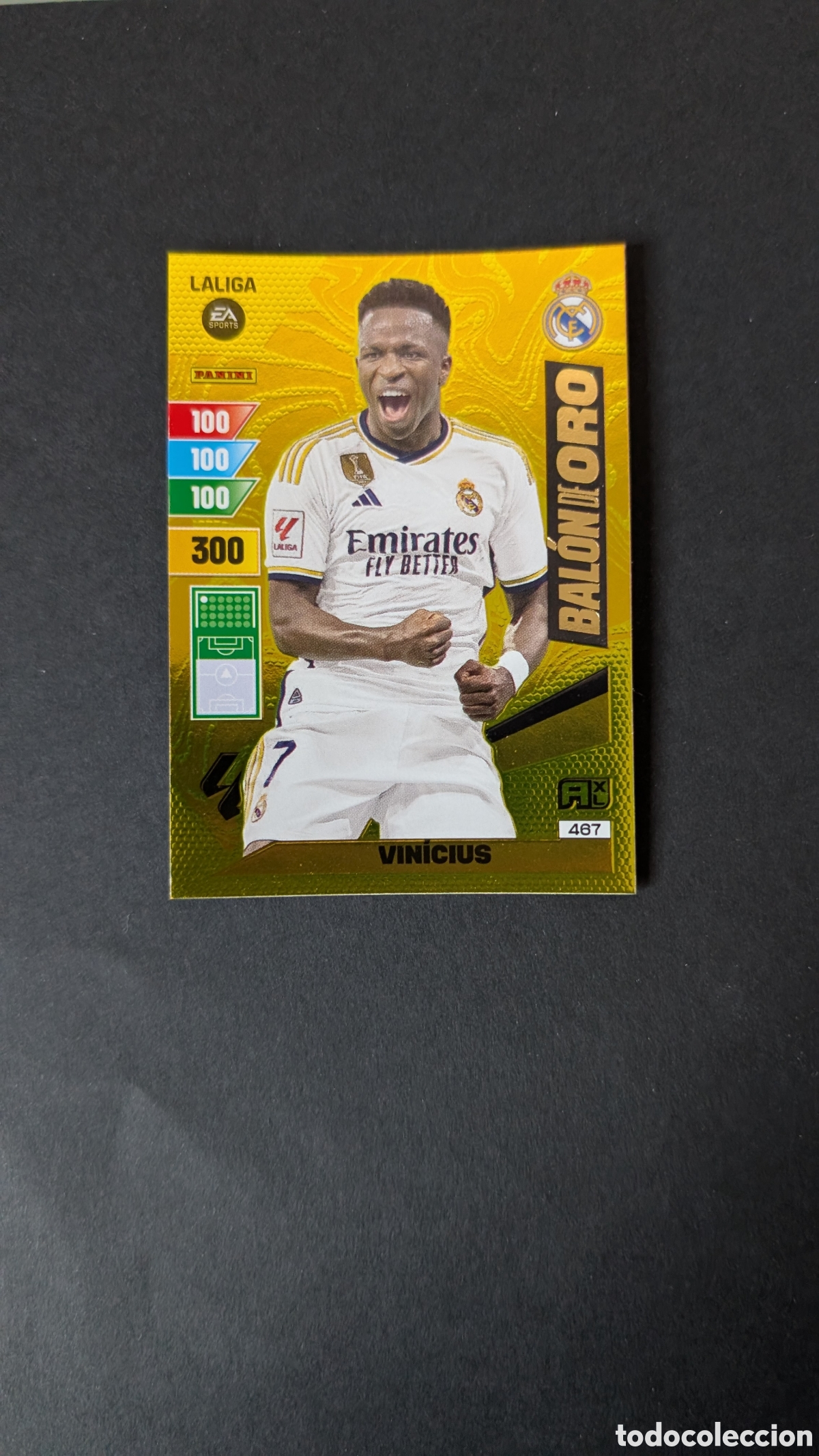 Cromos de F&uacute;tbol: VINICIUS REAL MADRID 467 BALON DE ORO ADRENALYN XL LIGA 2023/2024 23 24 PANINI