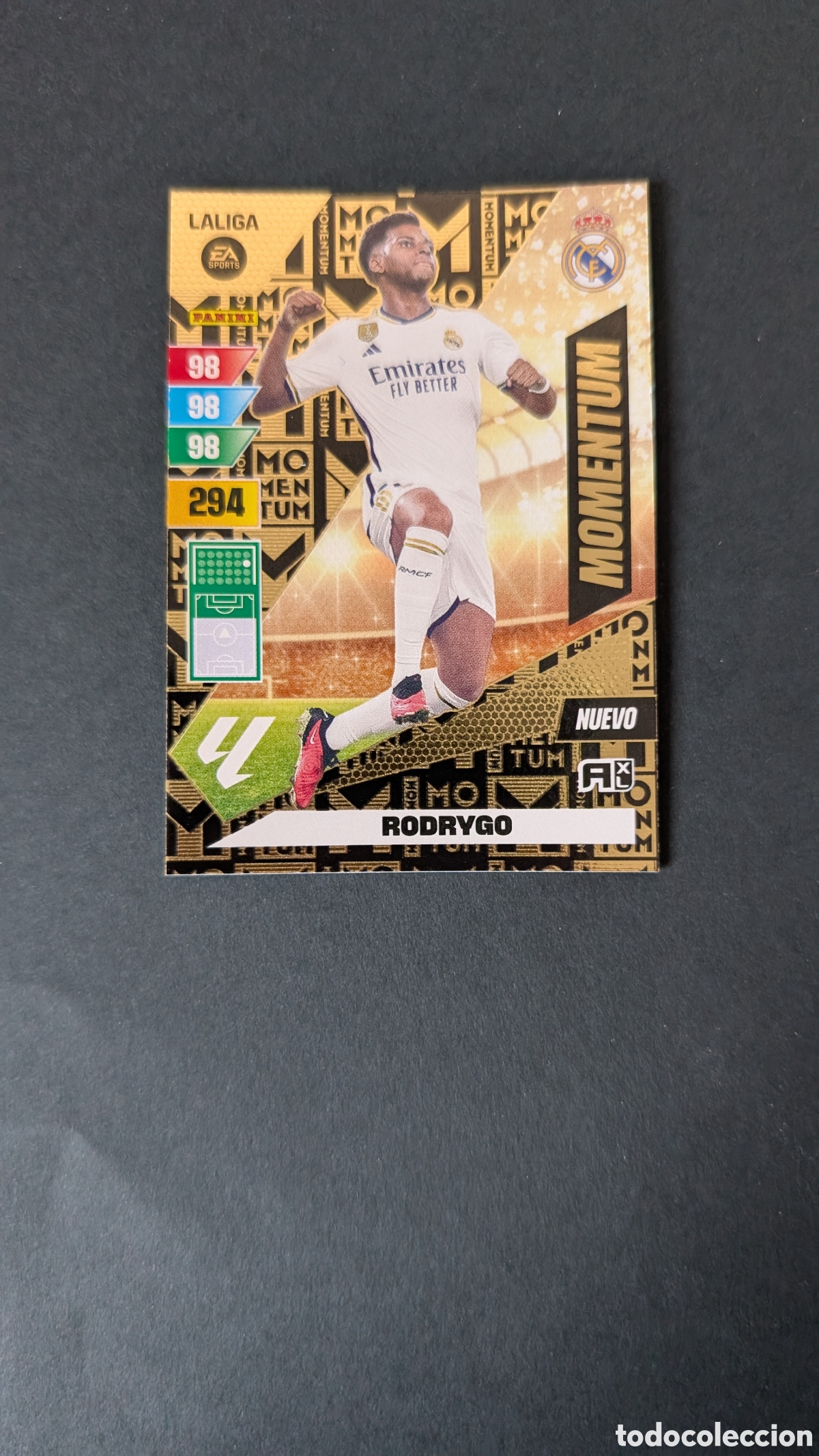 Cromos de F&uacute;tbol: RODRYGO REAL MADRID MOMENTUM ADRENALYN XL LIGA 2023/2024 23 24 PANINI