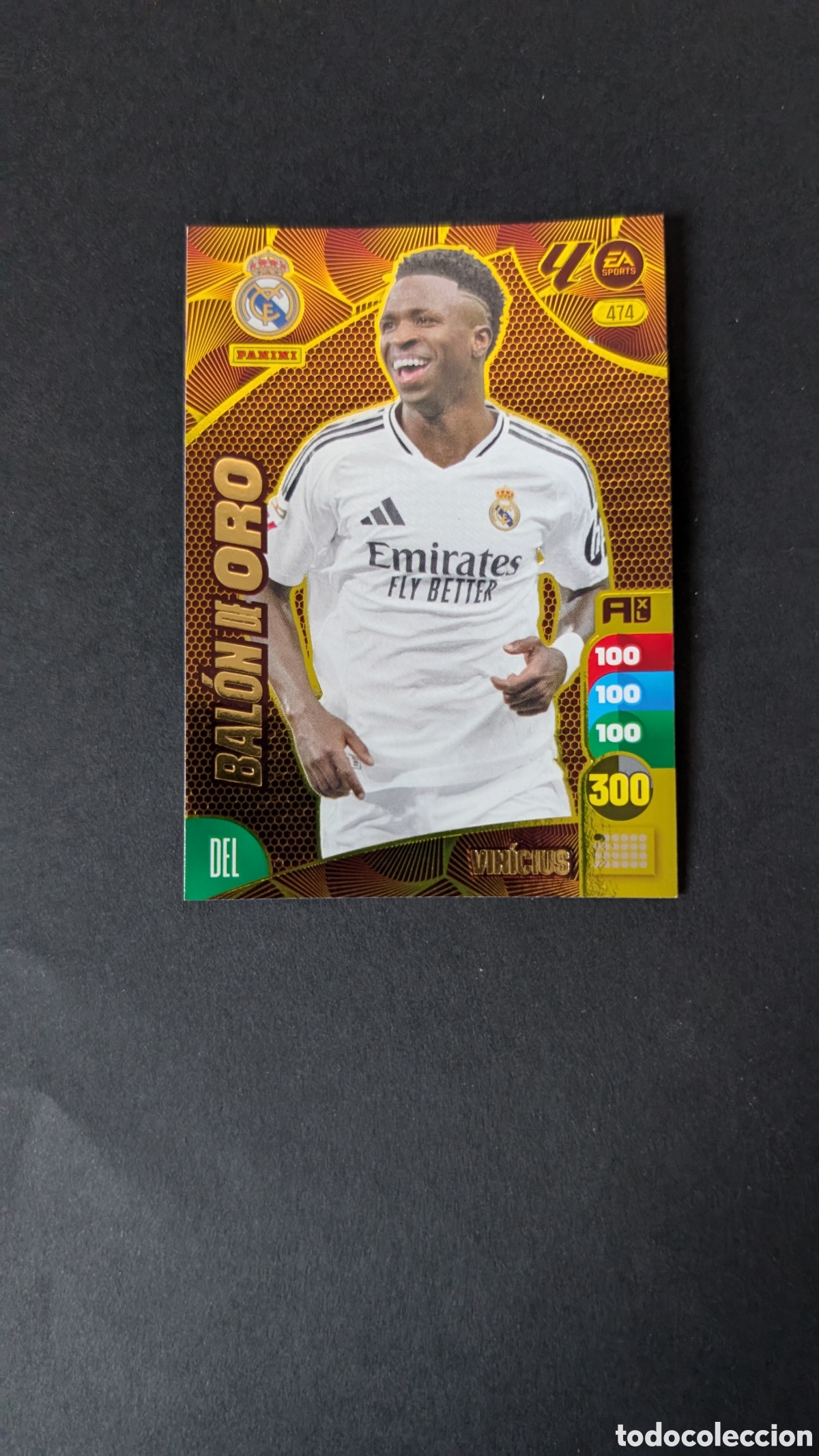 Fu&szlig;ball-Sticker: VINICIUS REAL MADRID 474 BALON DE ORO ADRENALYN XL LIGA 2024/2025 24 25 PANINI