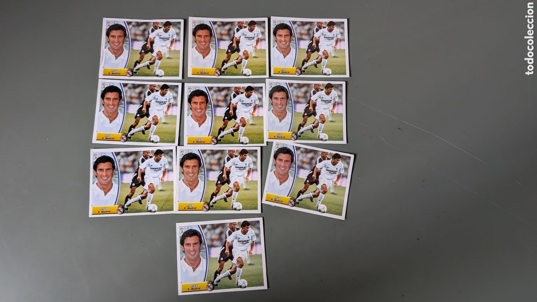 Cromos de F&uacute;tbol: LOTE 10 CROMOS FIGO REAL MADRID LIGA ESTE 2003/04 03 04 NUNCA PEGADOS SIN PEGAR