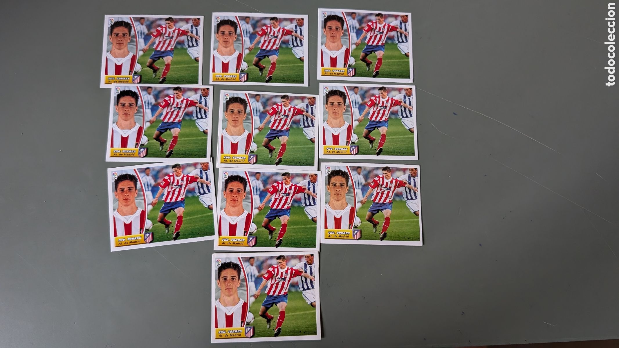 Cromos de F&uacute;tbol: LOTE 10 CROMOS FERNANDO TORRES ATLETICO MADRID LIGA ESTE 2003/04 03 04 NUNCA PEGADOS SIN PEGAR