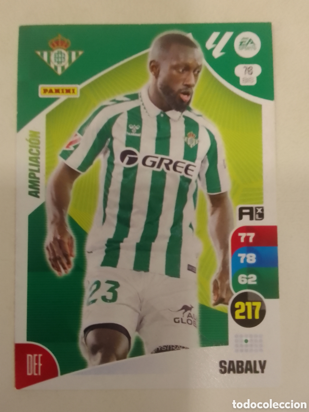 Cromos de F&uacute;tbol: Adrenalyn XL 2024-25 n&deg; 76 BIS Sabaly &bull; Betis. AMPLIACI&Oacute;N.
