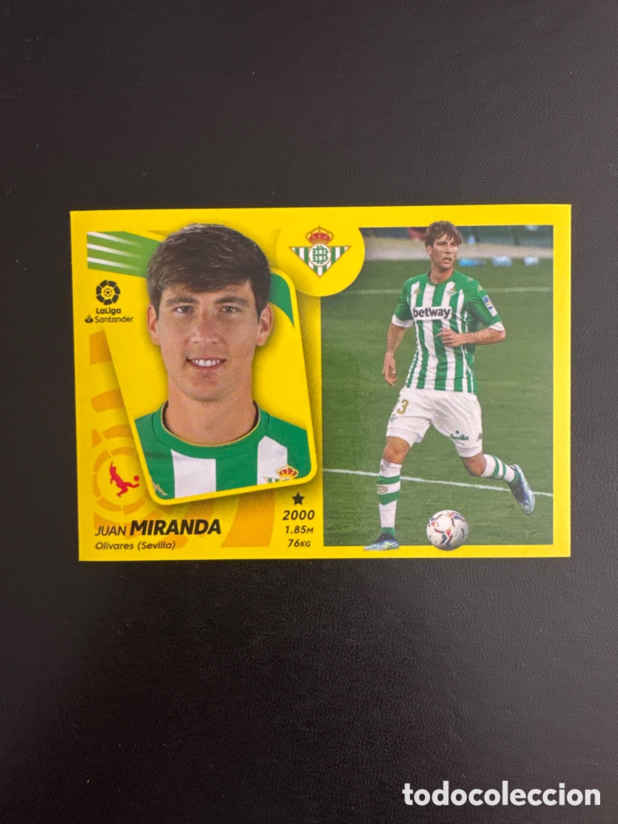 Fu&szlig;ball-Sticker: MIRANDA BETIS N&Uacute;MERO 11 A LIGA ESTE 2021 2022
