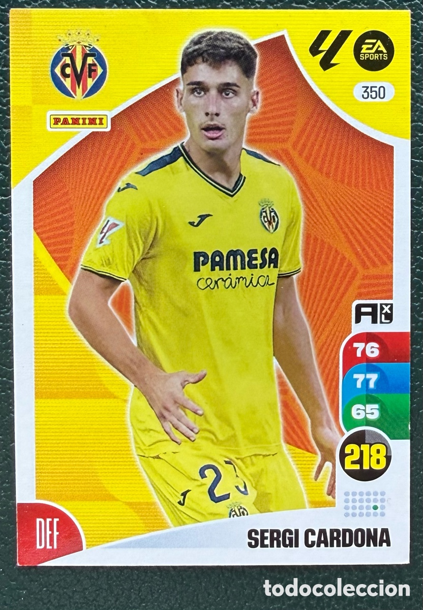 Cartes &agrave; collectionner de Football: 350 SERGI CARDONA VILLARREAL CF FICHAS ALBUM ADRENALYN XL 2024 2025 24 25