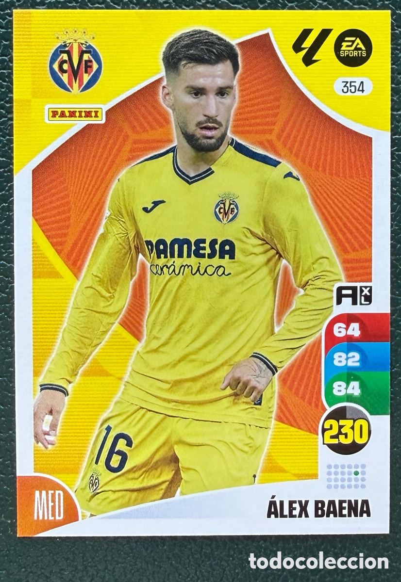 Cromos de F&uacute;tbol: 354 ALEX BAENA VILLARREAL CF FICHAS ALBUM ADRENALYN XL 2024 2025 24 25