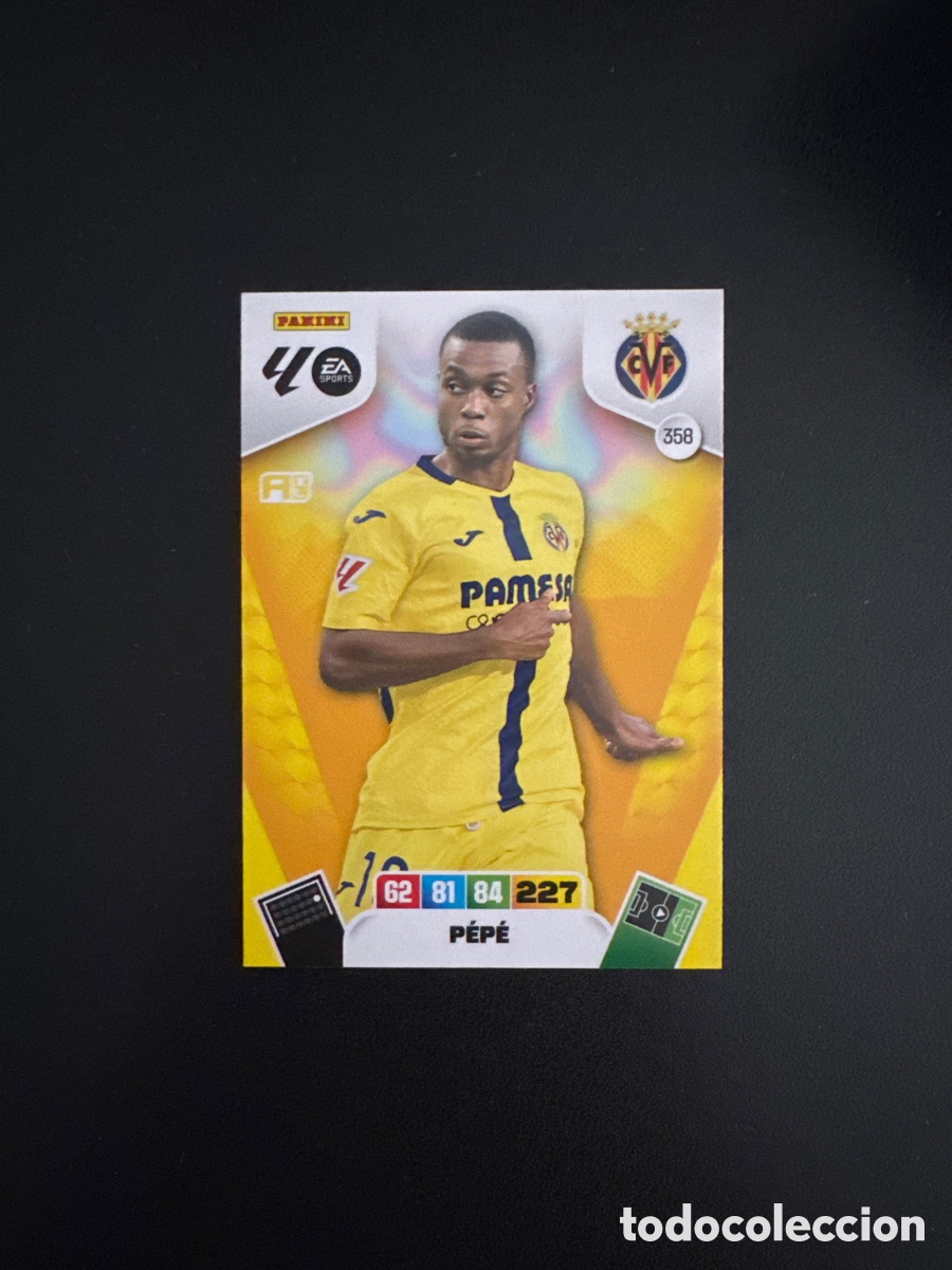 Cromos de F&uacute;tbol: PEPE VILLARREAL N&Uacute;MERO 358 ADRENALYN 2025 2026