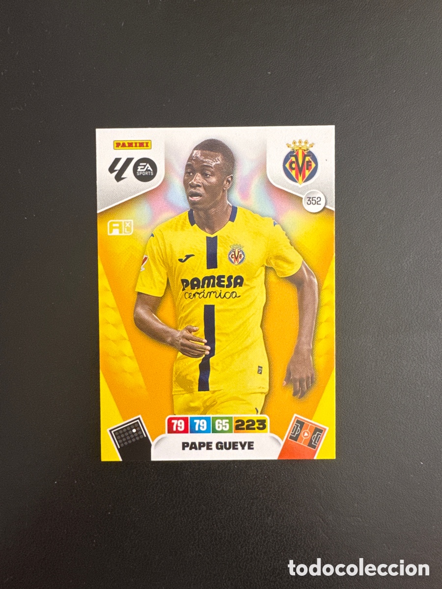Cromos de F&uacute;tbol: PAPE GUEYE VILLARREAL N&Uacute;MERO 352 ADRENALYN 2025 2026