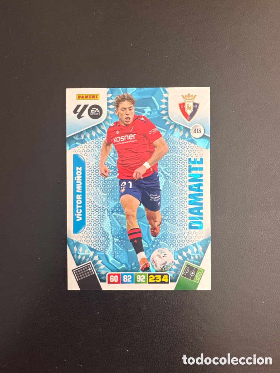 Cromos de F&uacute;tbol: V&Iacute;CTOR MU&Ntilde;OZ DIAMANTE NUMERO 413 ADRENALYN 2025 2026