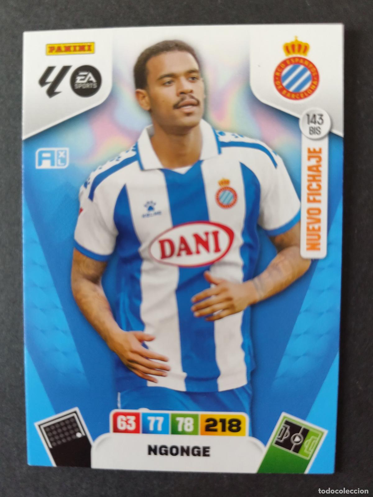 Cromos de F&uacute;tbol: 143 BIS NGONGE ESPANYOL NUEVO FICHAJE ACTUALIZACI&Oacute;N ADRENALYN 2025 2026 25 26 PEDIDO M&Iacute;NIMO 2&euro;
