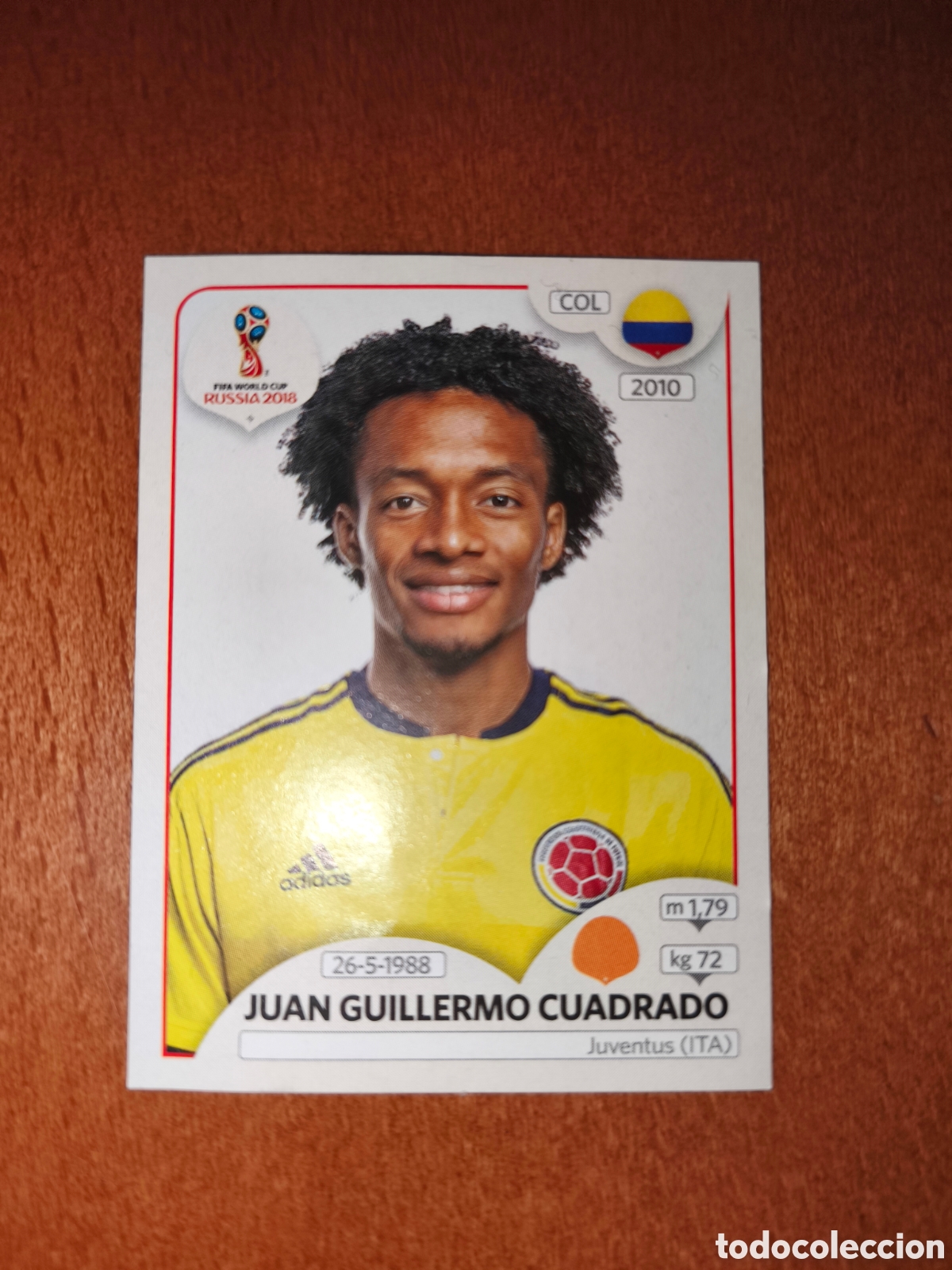 Cromos de F&uacute;tbol: Juan Guillermo Cuadrado n&deg;641 Fifa World Cup Rusia Russia 2018 Colombia