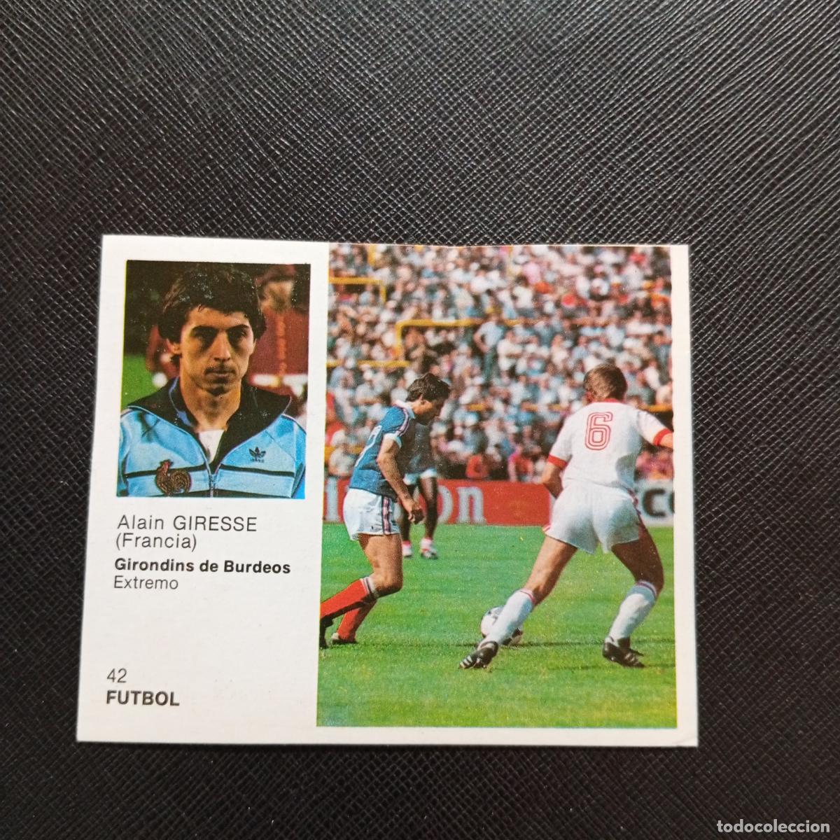 Cromos de F&uacute;tbol: 42 GIRESSE FRANCIA BRUGUERA ASES DEL DEPORTE MUNDIAL 1983 CROMO 83 - DESPEGADO - B