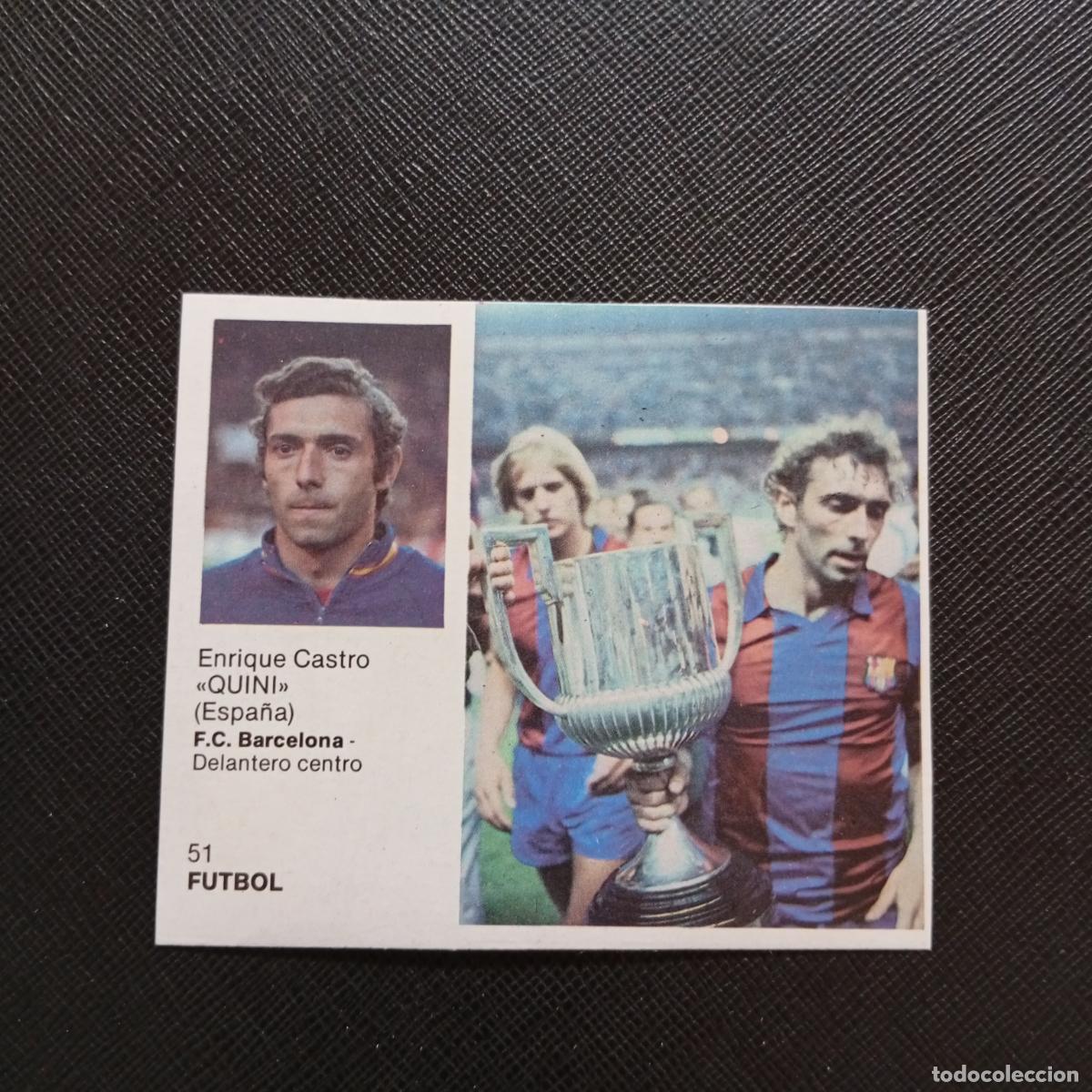 Cromos de F&uacute;tbol: 51 QUINI BARCELONA BRUGUERA ASES DEL DEPORTE MUNDIAL 1983 CROMO 83 - DESPEGADO -