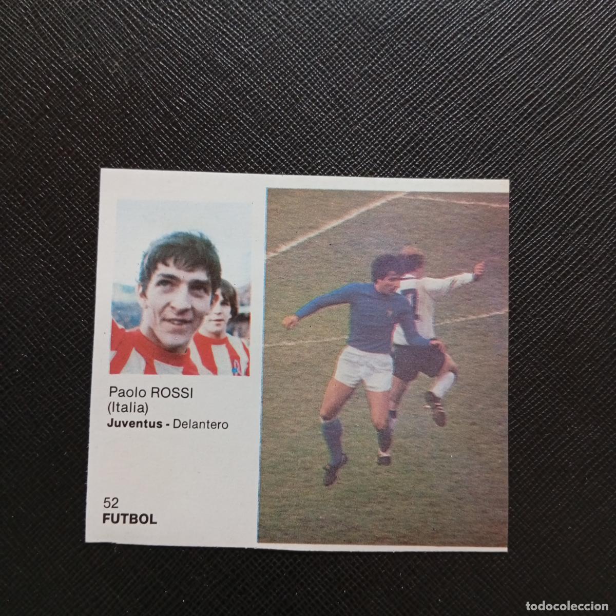 Cromos de F&uacute;tbol: 52 PAOLO ROSSI ITALIA BRUGUERA ASES DEL DEPORTE MUNDIAL 1983 CROMO 83 - DESPEGADO - B